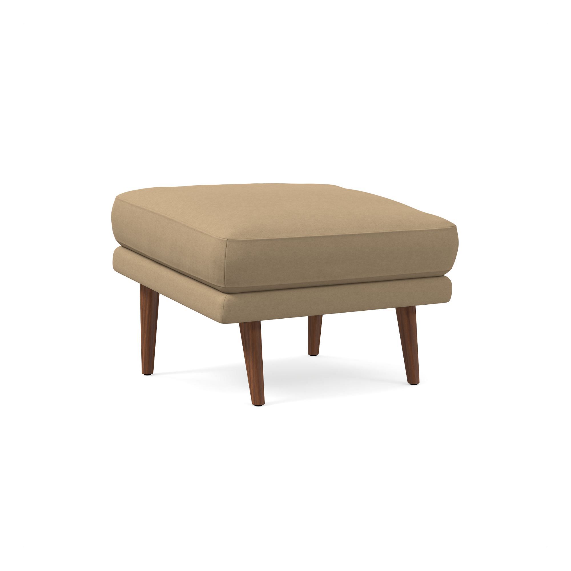 Lucia Ottoman - Wood Legs | West Elm