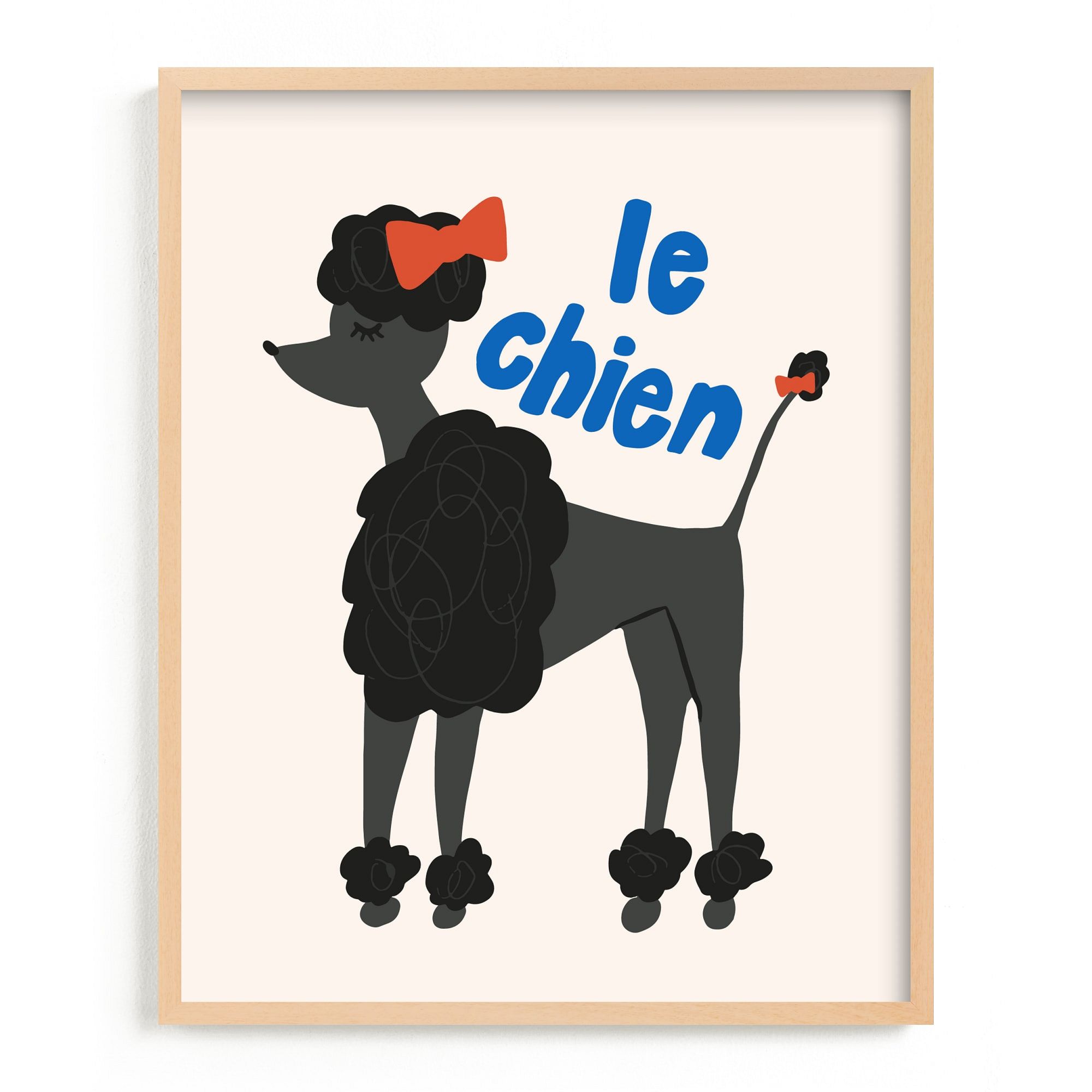 French Dog Framed Wall Art by Minted for West Elm |