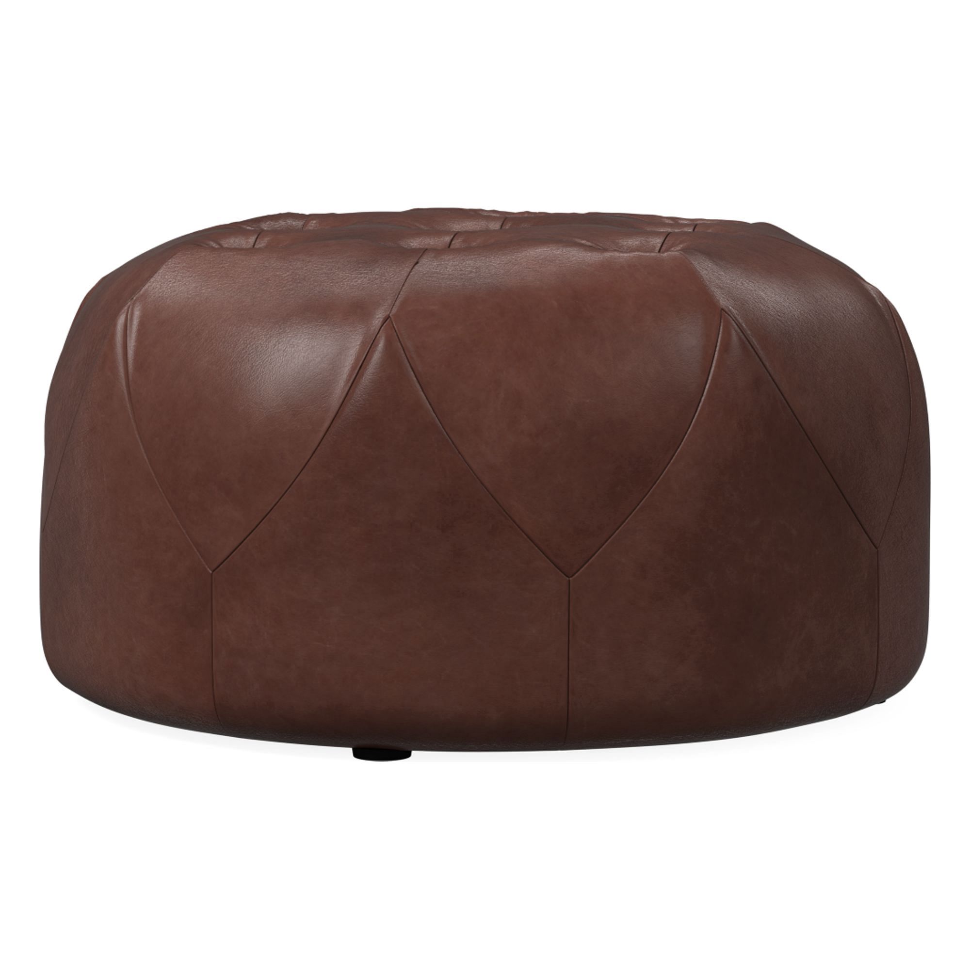 Brighton Leather Ottoman | West Elm