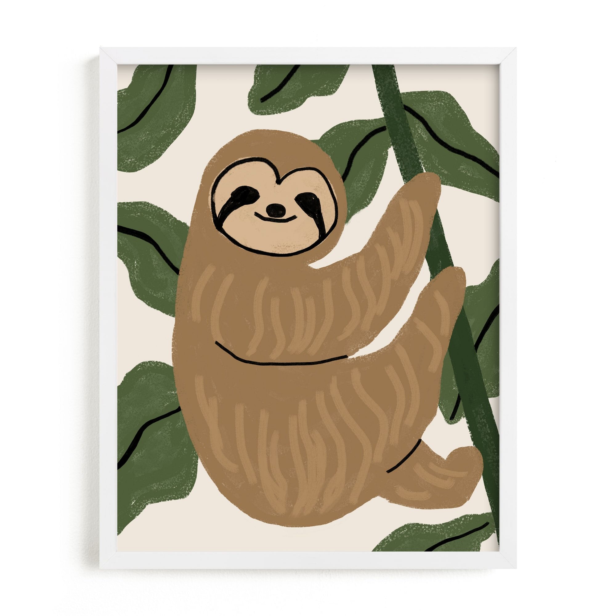 Baby Sloth Framed Wall Art by Minted for West Elm |