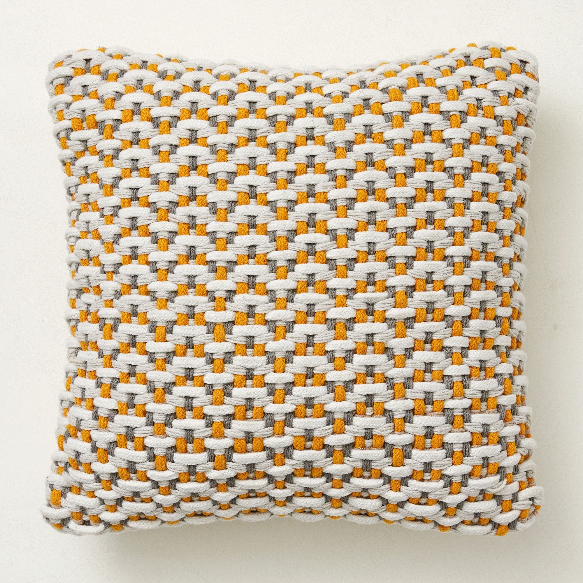 Basketweave Indoor/Outdoor Pillow - Clearance | West Elm