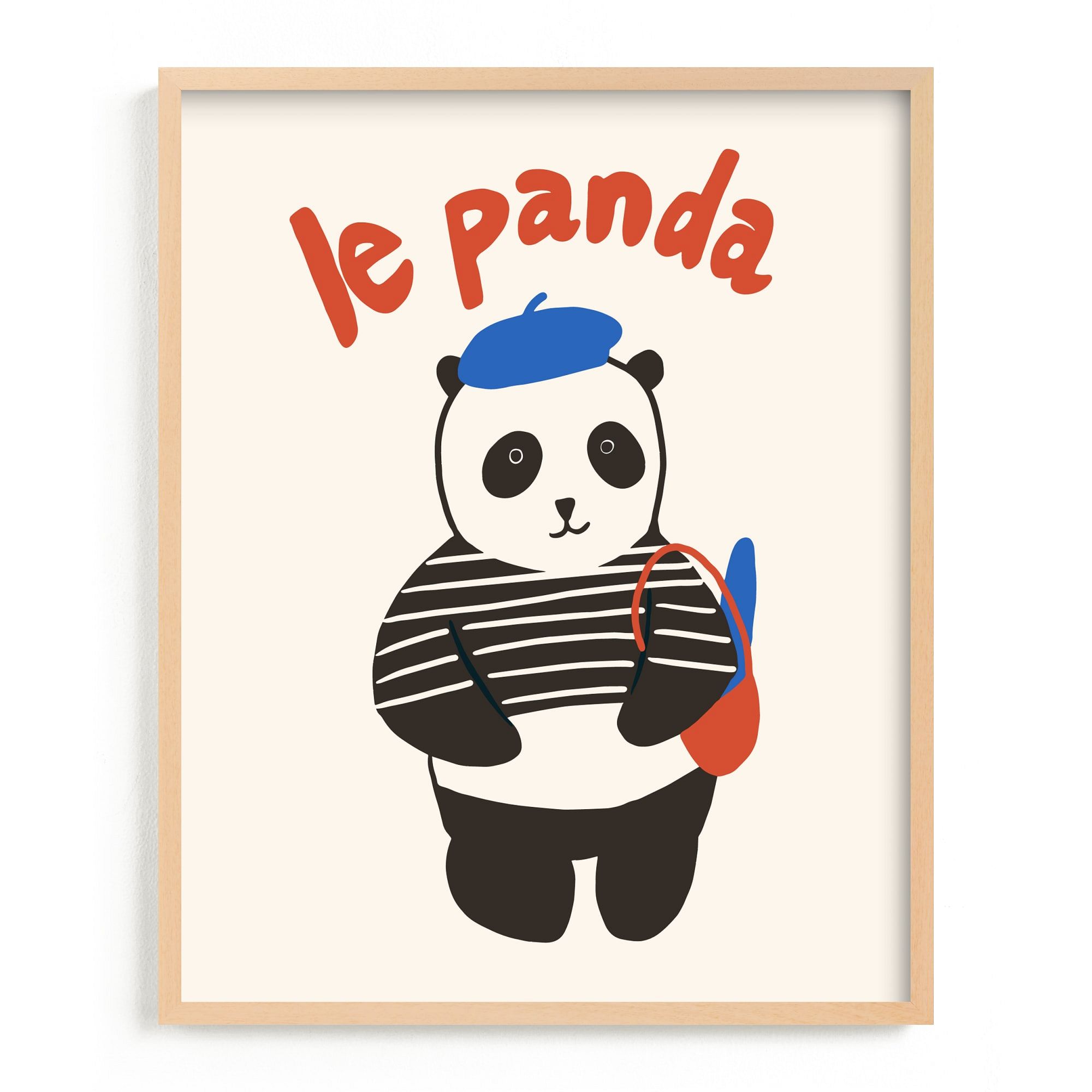 French Panda Framed Wall Art by Minted for West Elm |