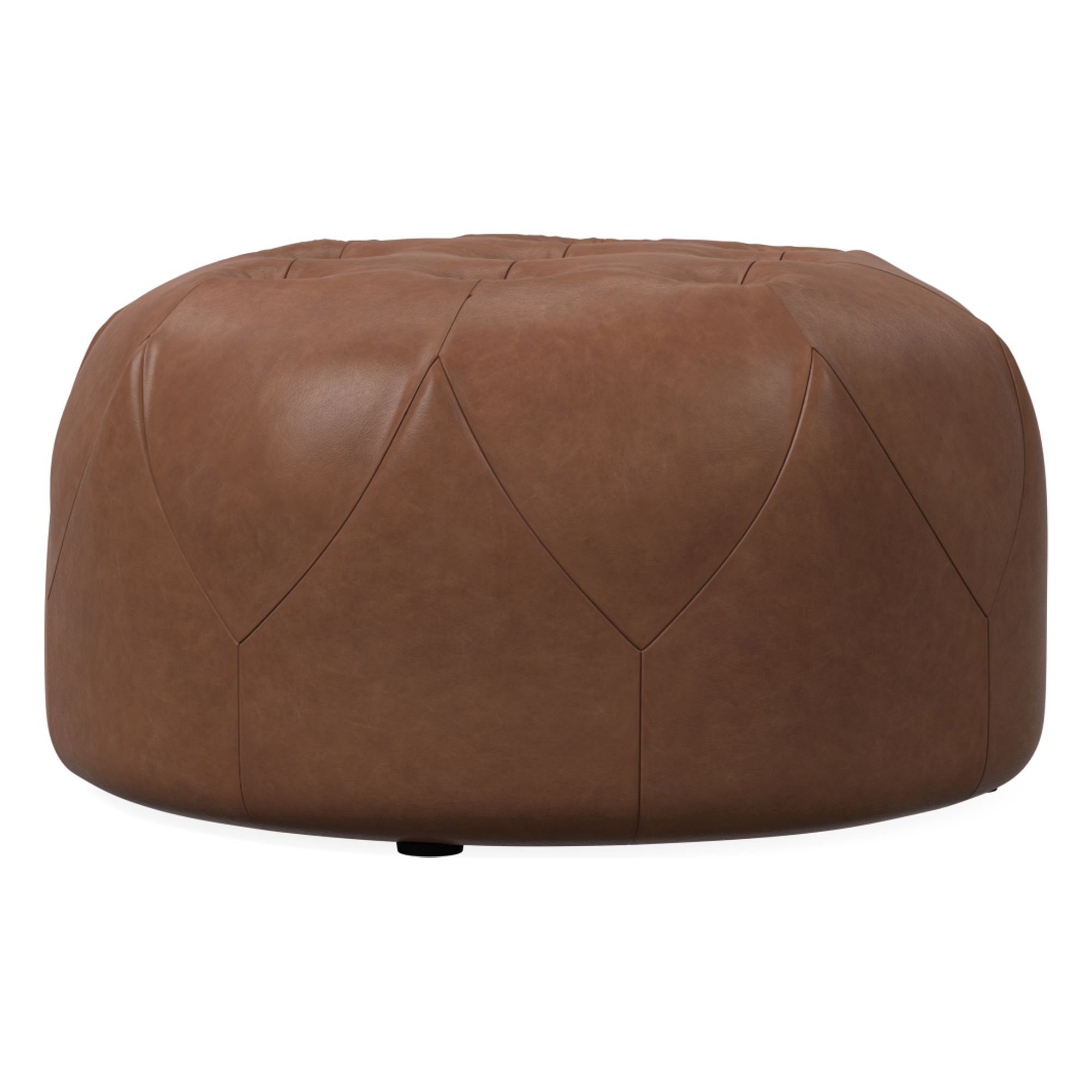 Brighton Leather Ottoman | West Elm