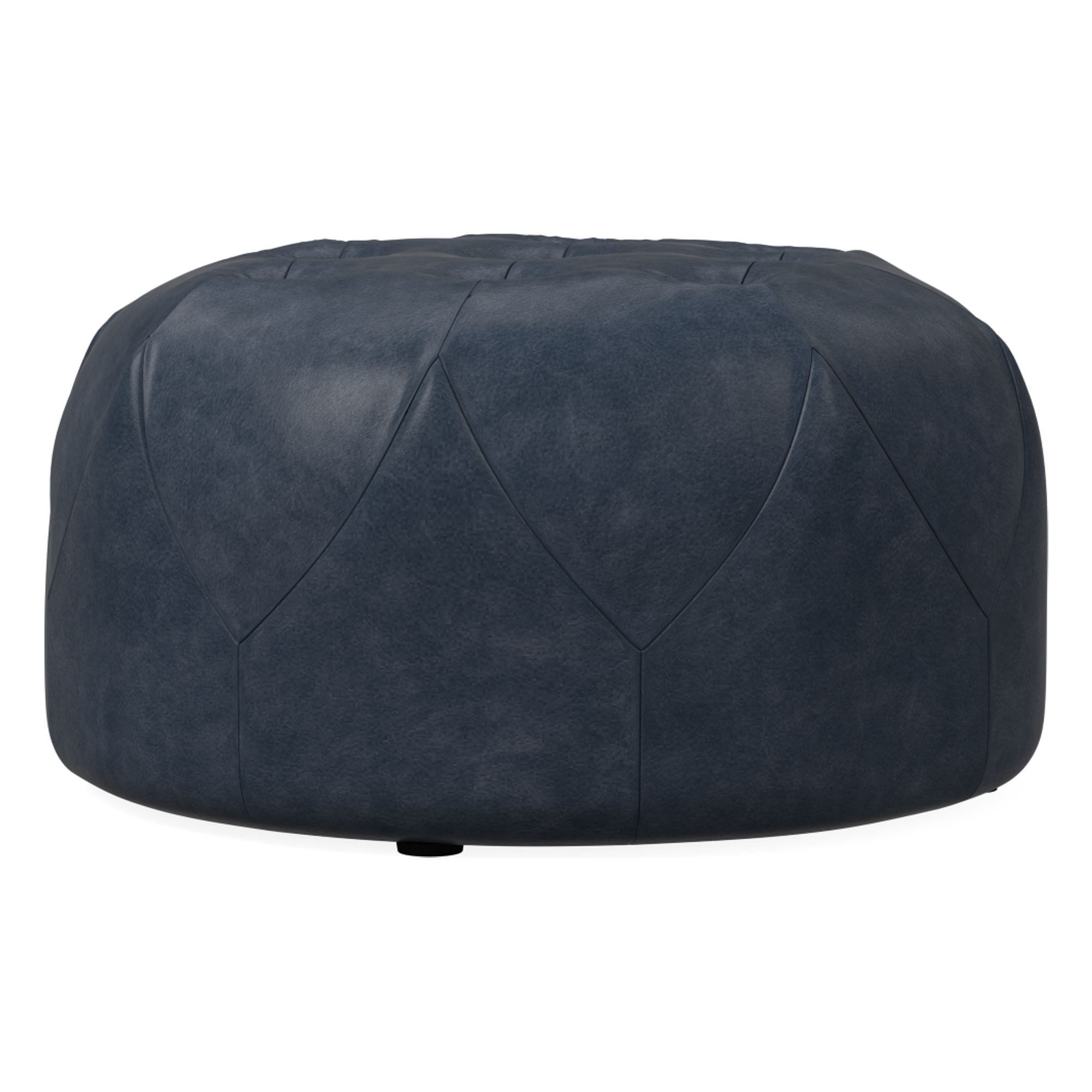 Brighton Leather Ottoman | West Elm