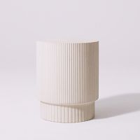 Fluted Ceramic Side Table (13"–16") | West Elm