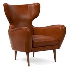 Lucia Chair, Poly, Saddle Leather, Nut, Cool Walnut