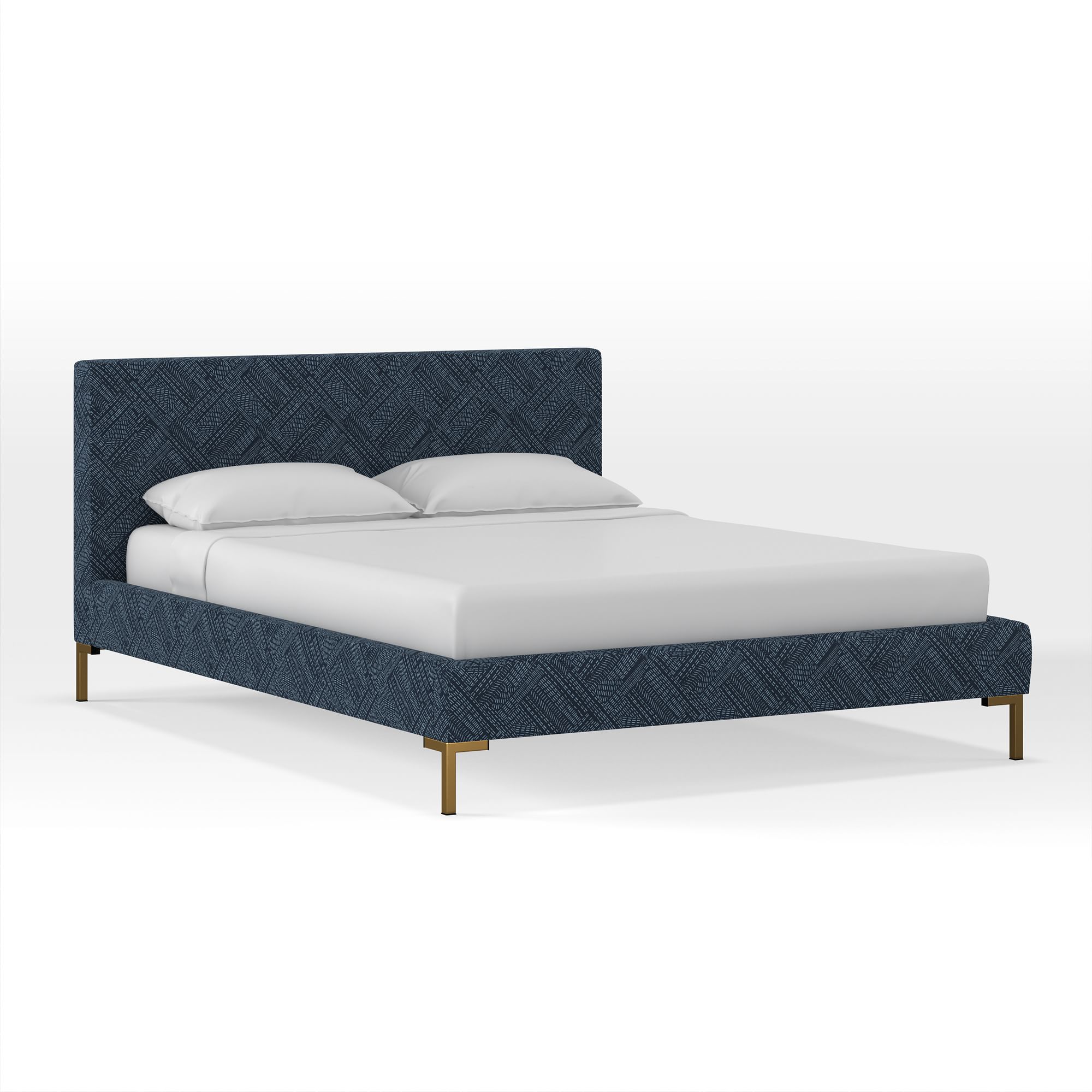 Upholstered Platform Bed - Metal Legs | West Elm