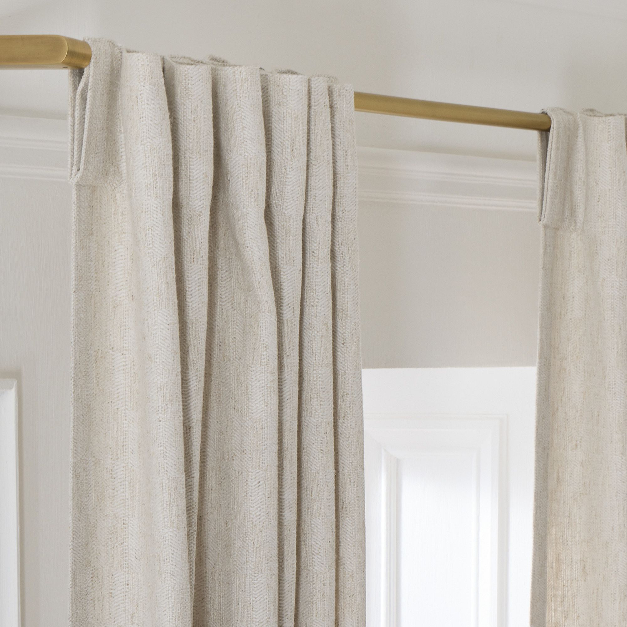 Ludlow Linen Blend Curtain | West Elm