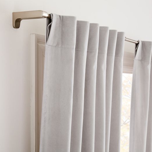 Cotton Velvet Blackout Curtain | West Elm