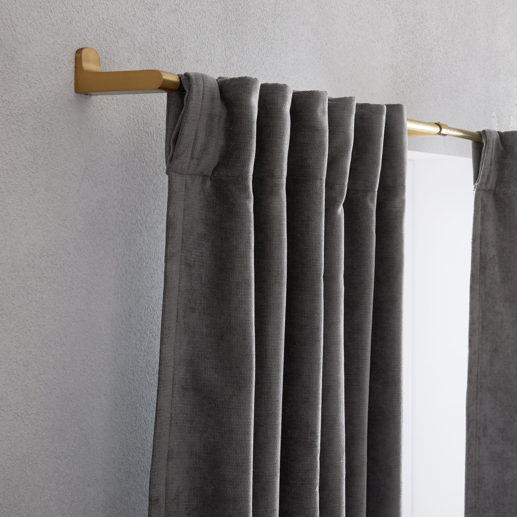 Worn Velvet Curtain | West Elm