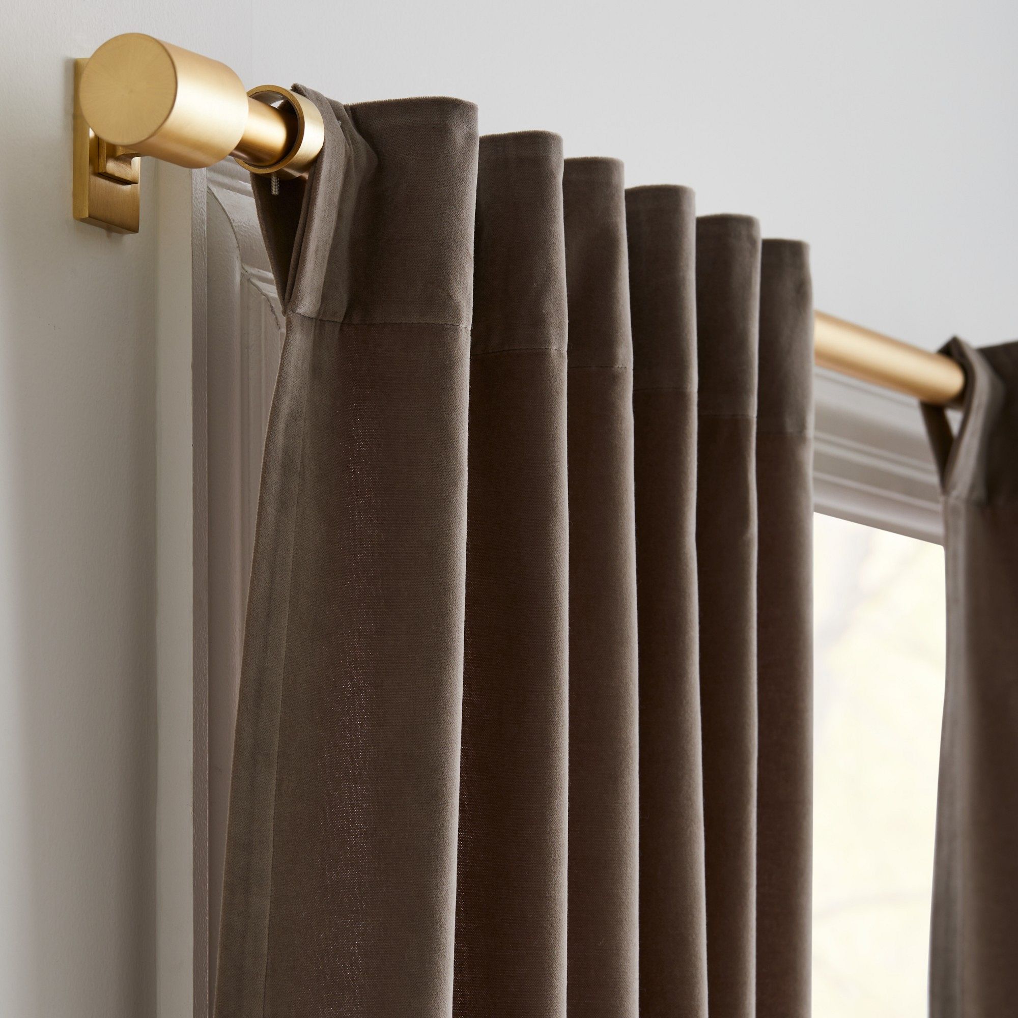 Cotton Velvet Blackout Curtain | West Elm