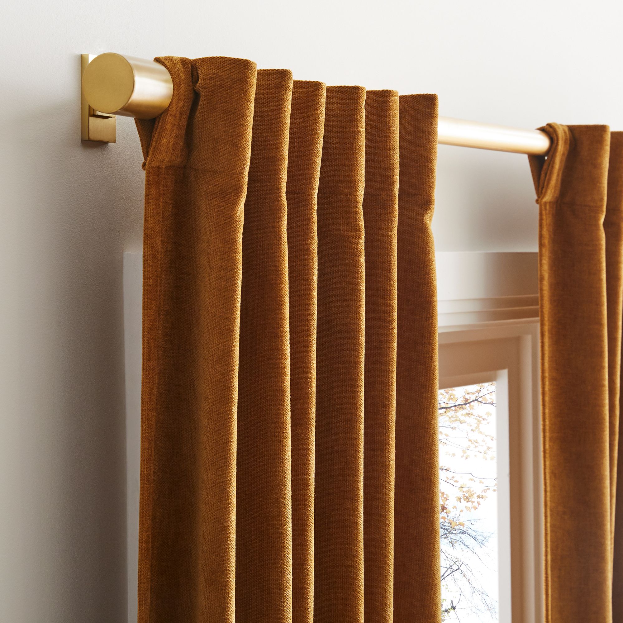 Worn Velvet Curtain | West Elm