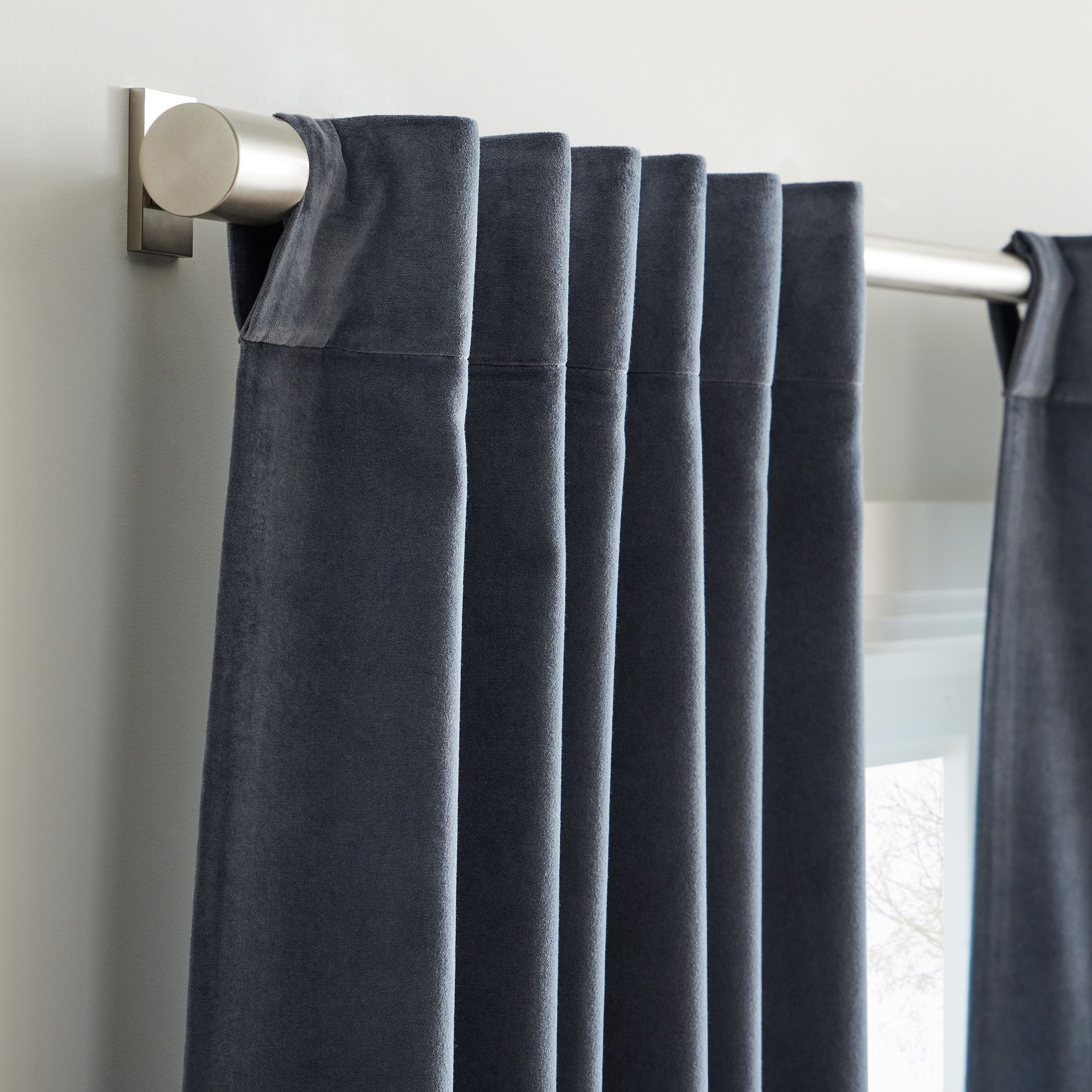 Cotton Velvet Blackout Curtain | West Elm