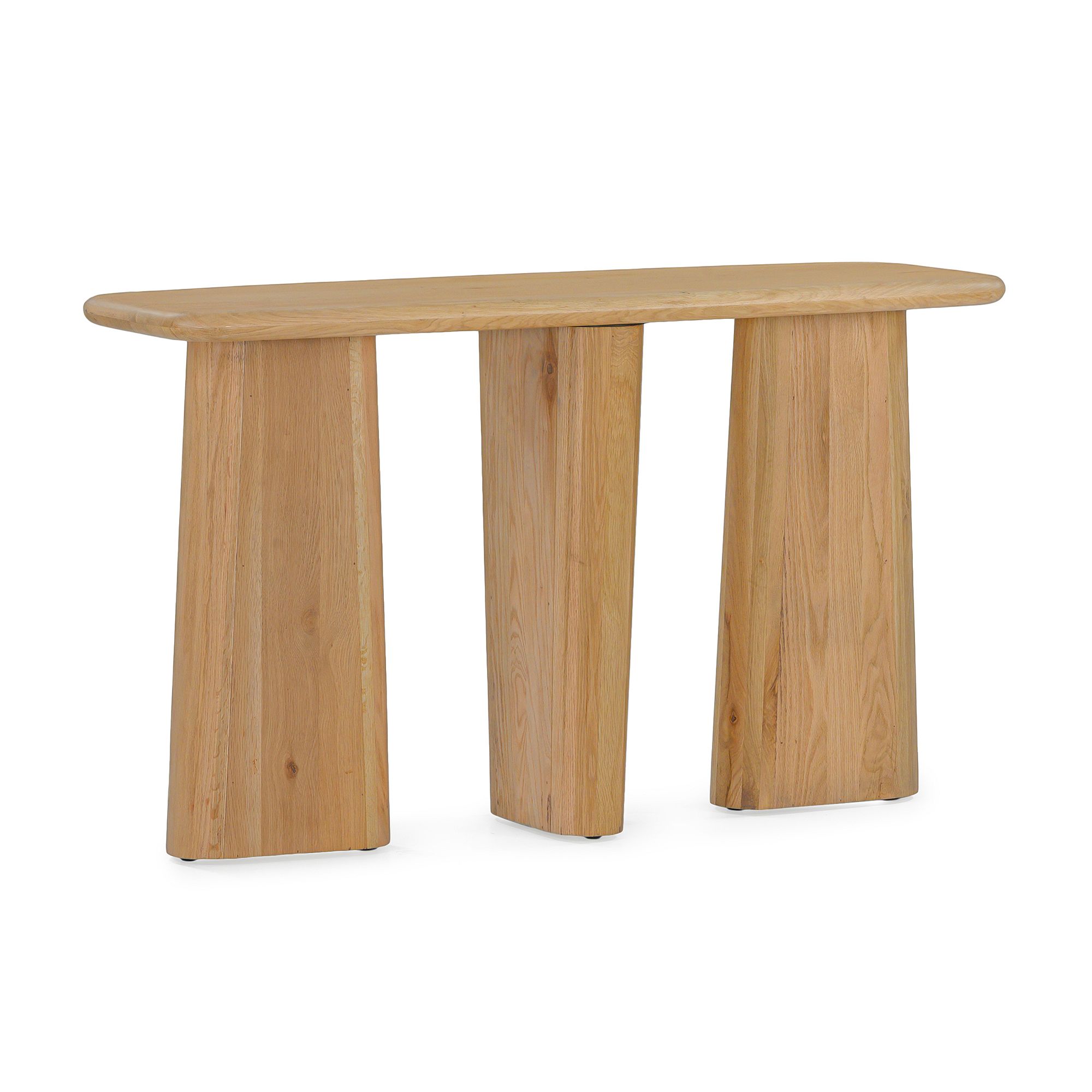 Hadleigh Sculpted Oak Console Table (52") | West Elm