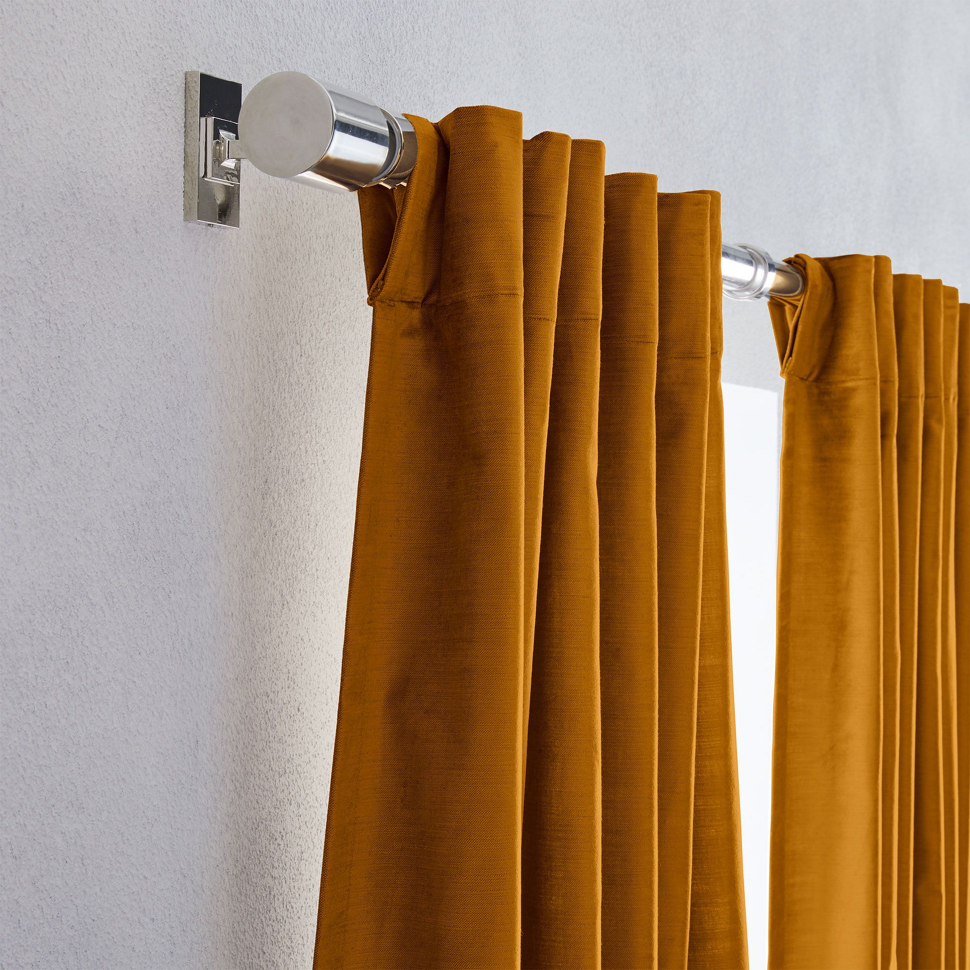 Luster Velvet Curtain - Frost Gray | West Elm