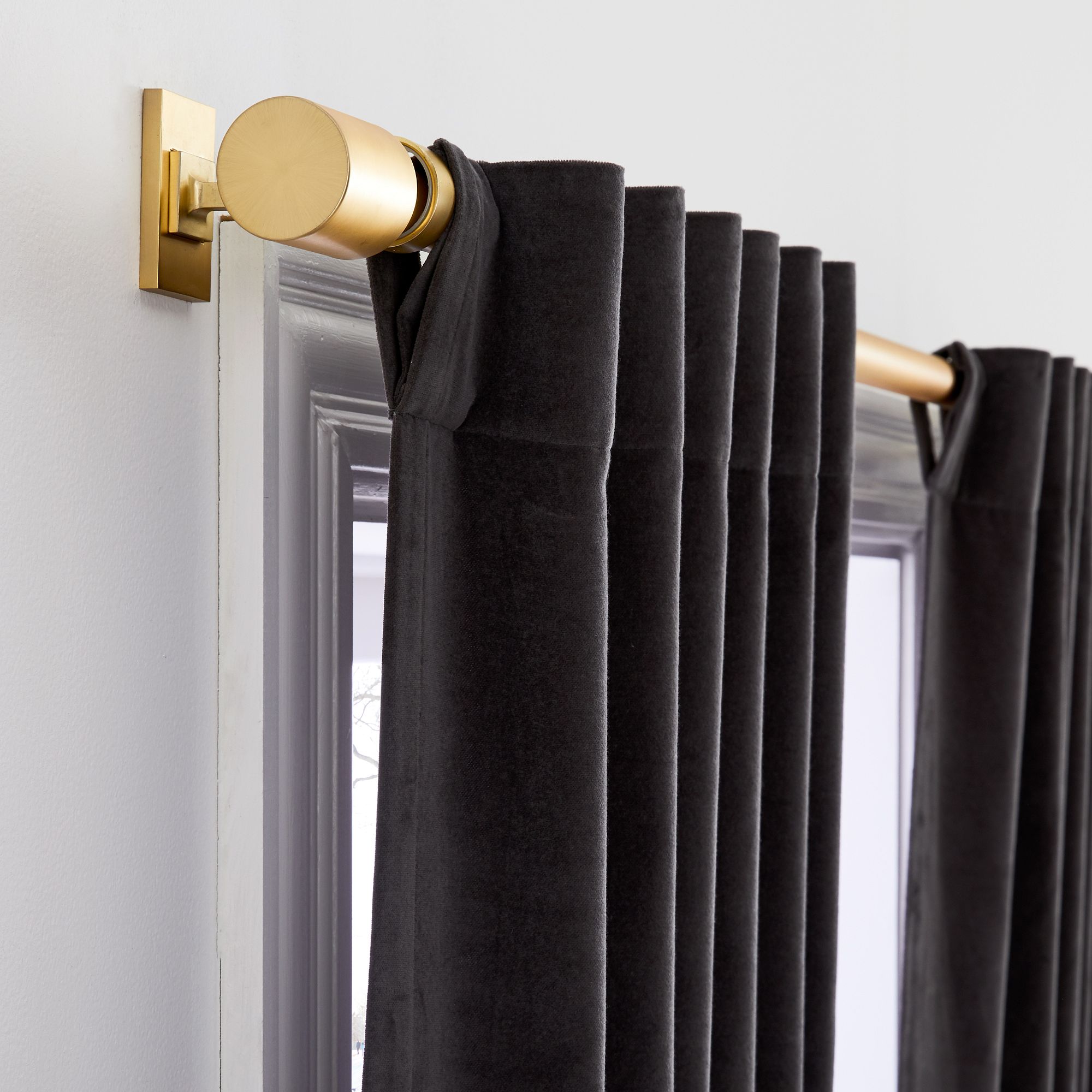 Cotton Velvet Blackout Curtain | West Elm