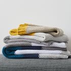 Modern Striped Cotton Knit Throw