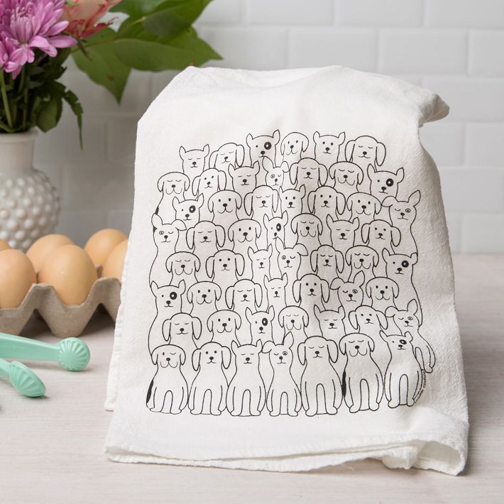 Counter Couture Dogs Flour Sack Towel