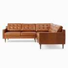 Drake Leather 3-Piece L-Shaped Sectional (100&quot;)