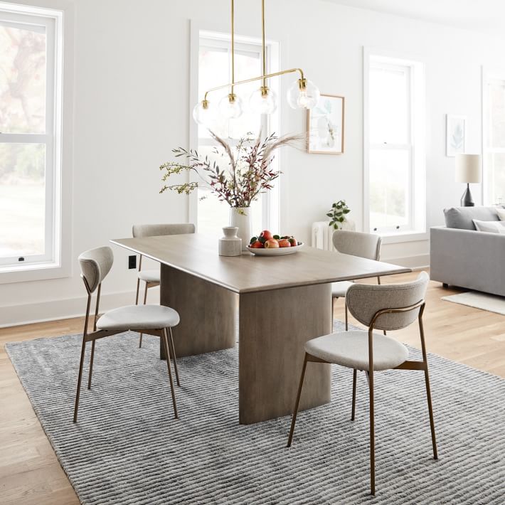 Mid Century Modern Petal Upholstered Dining Chair West Elm