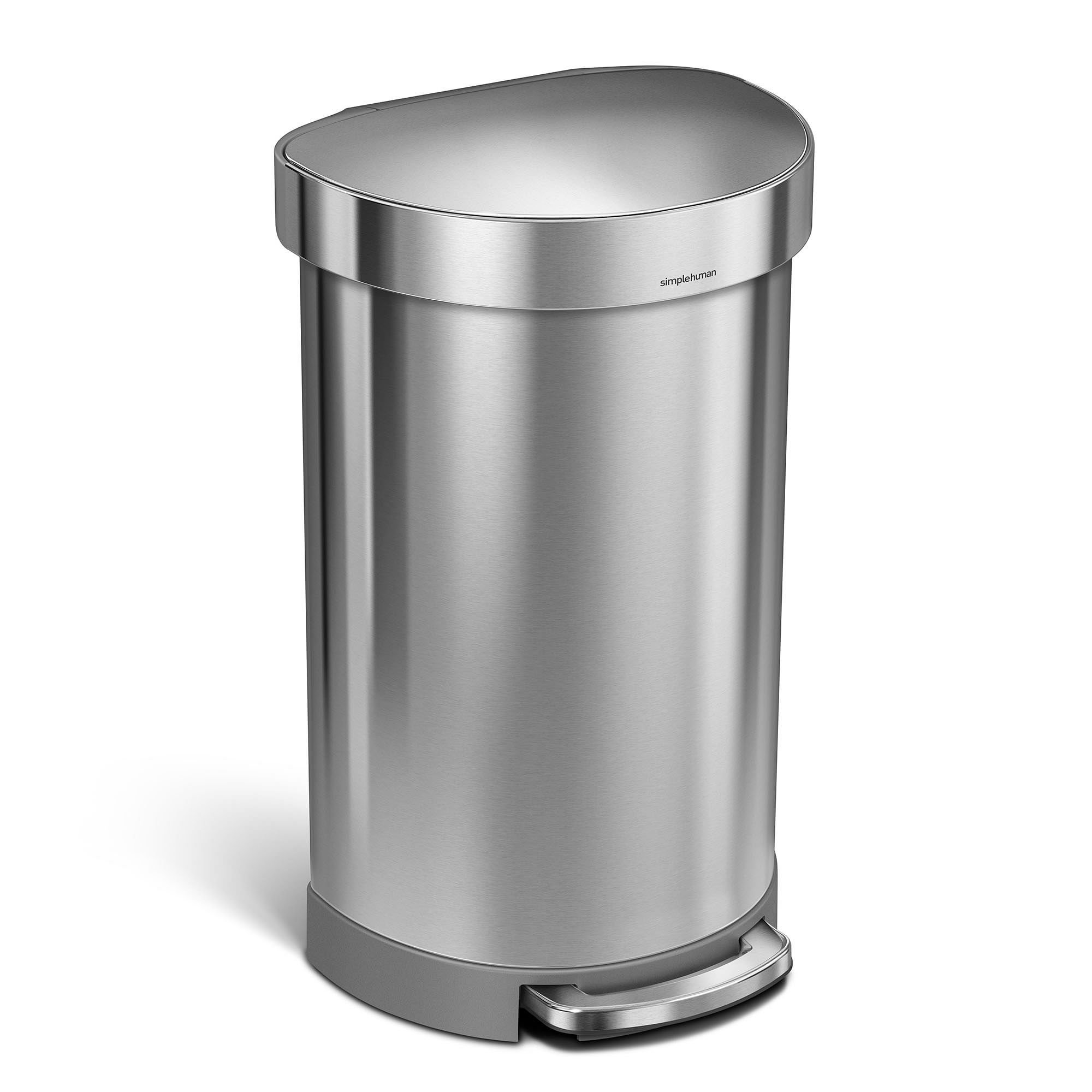 simplehuman Semi-Round Liner Rim Trash Can | West Elm