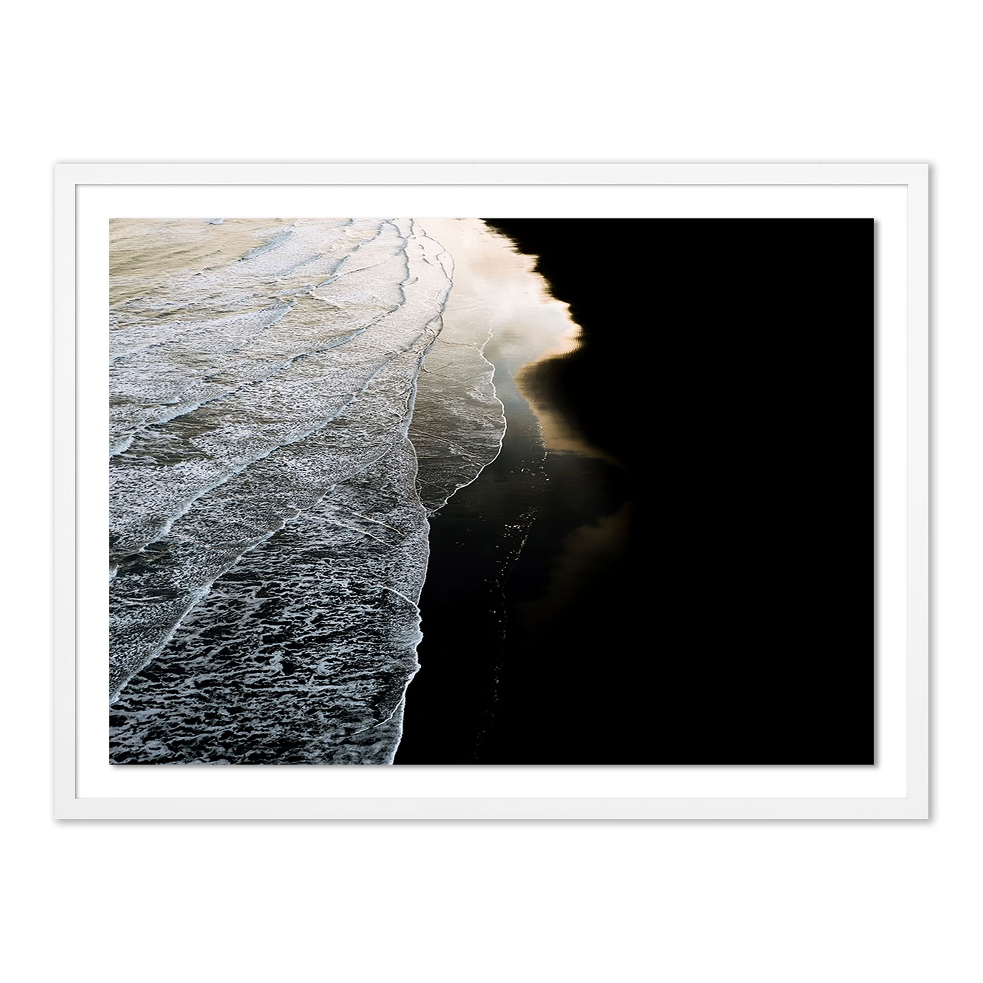 Black Sand Beach Framed Wall Art by Michael Schauer | West Elm