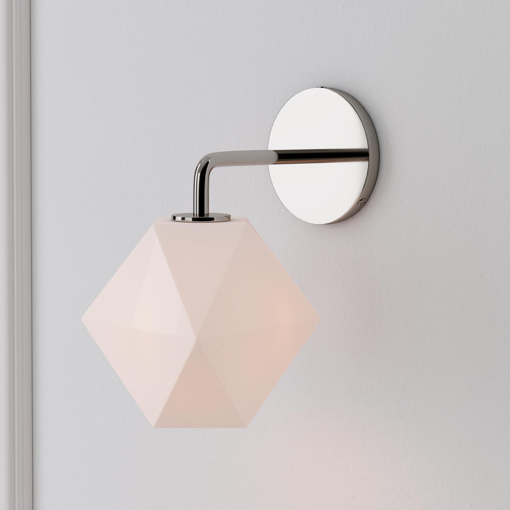 Sculptural Glass Faceted Wall Sconce - Small | West Elm