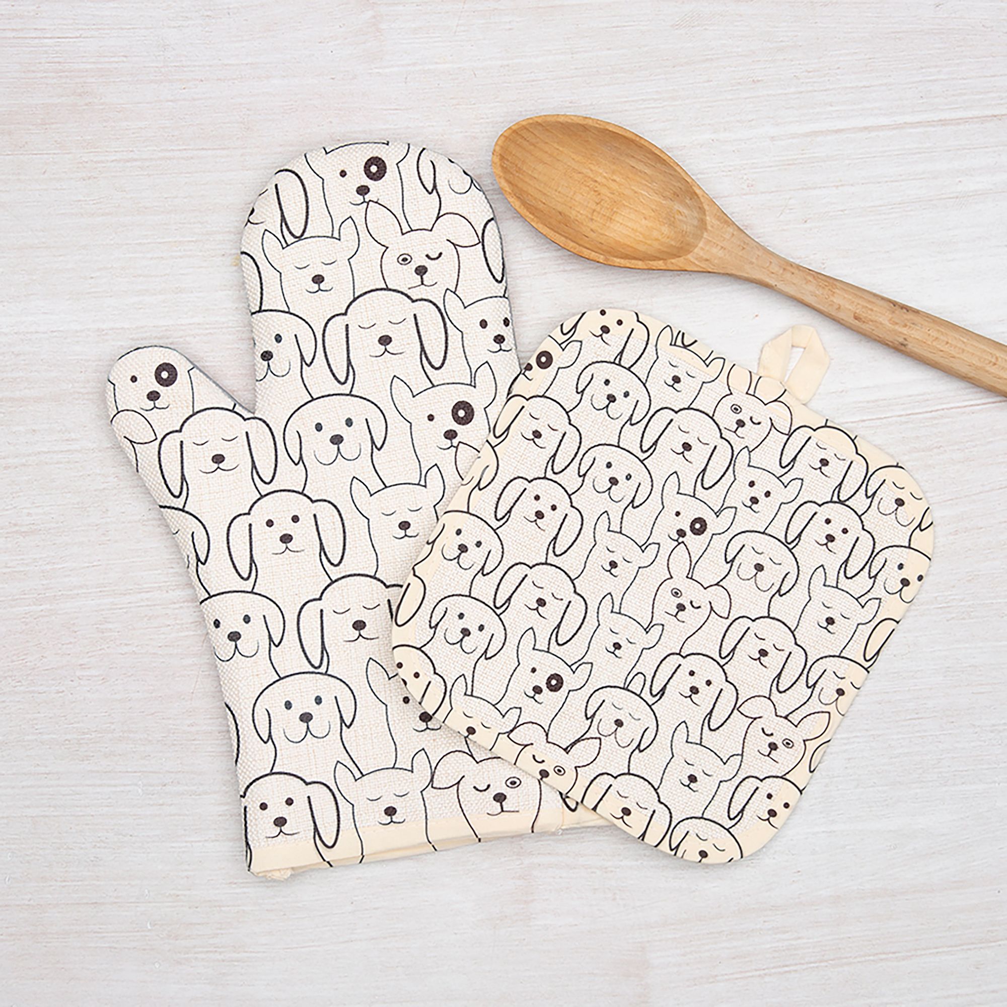 Counter Couture Dog Oven Mitt & Pot Holder | West Elm