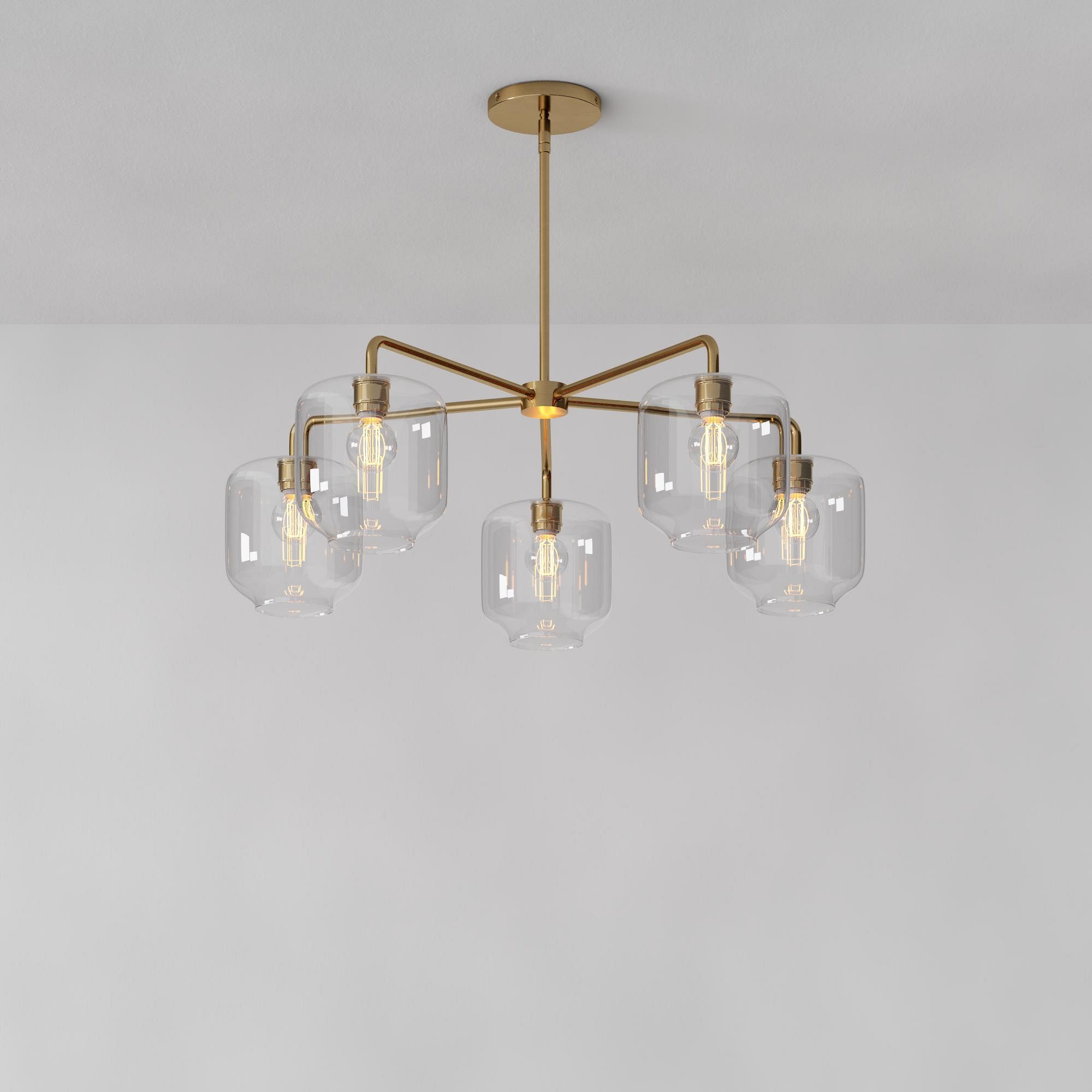 Sculptural 5-Light Pebble Chandelier | West Elm