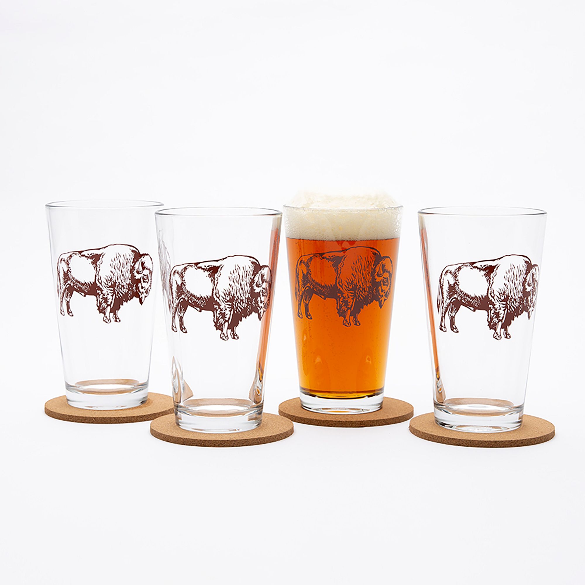 Bee Pint Glass Black