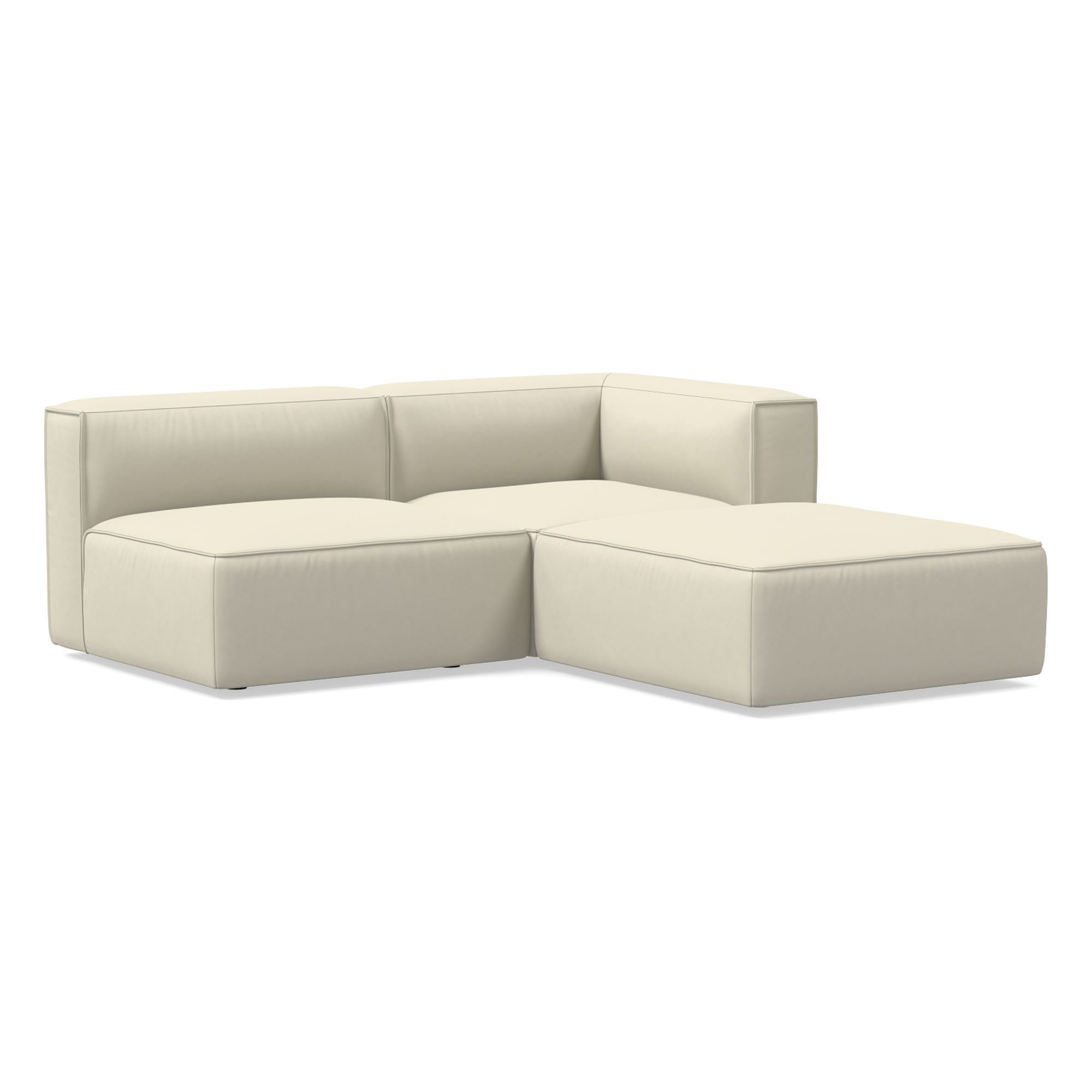 Remi Modular 70" 3-Piece Sectional, Leather, Old Saddle