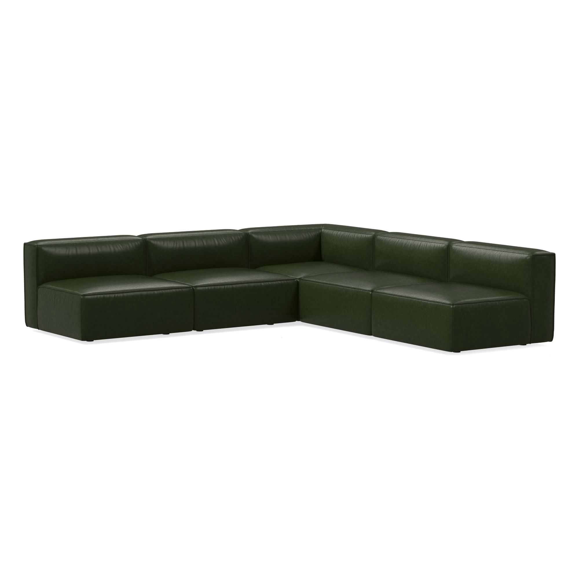 Remi Modular 105" 5-Piece Sectional, Leather, Old Saddle