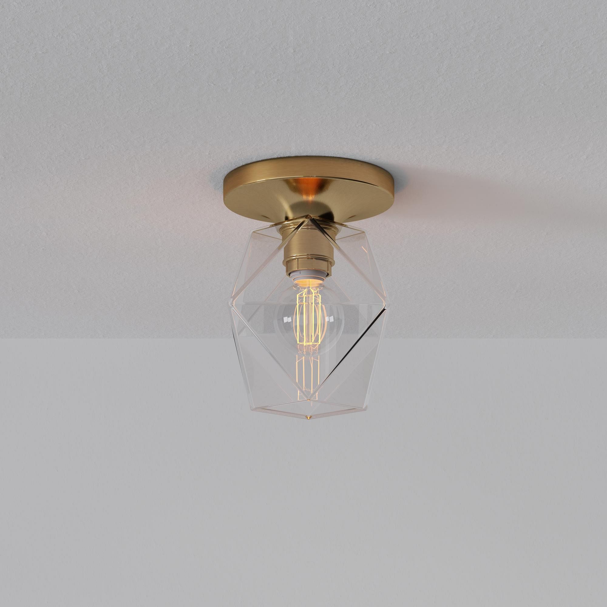 Sculptural Faceted Flush Mount | West Elm