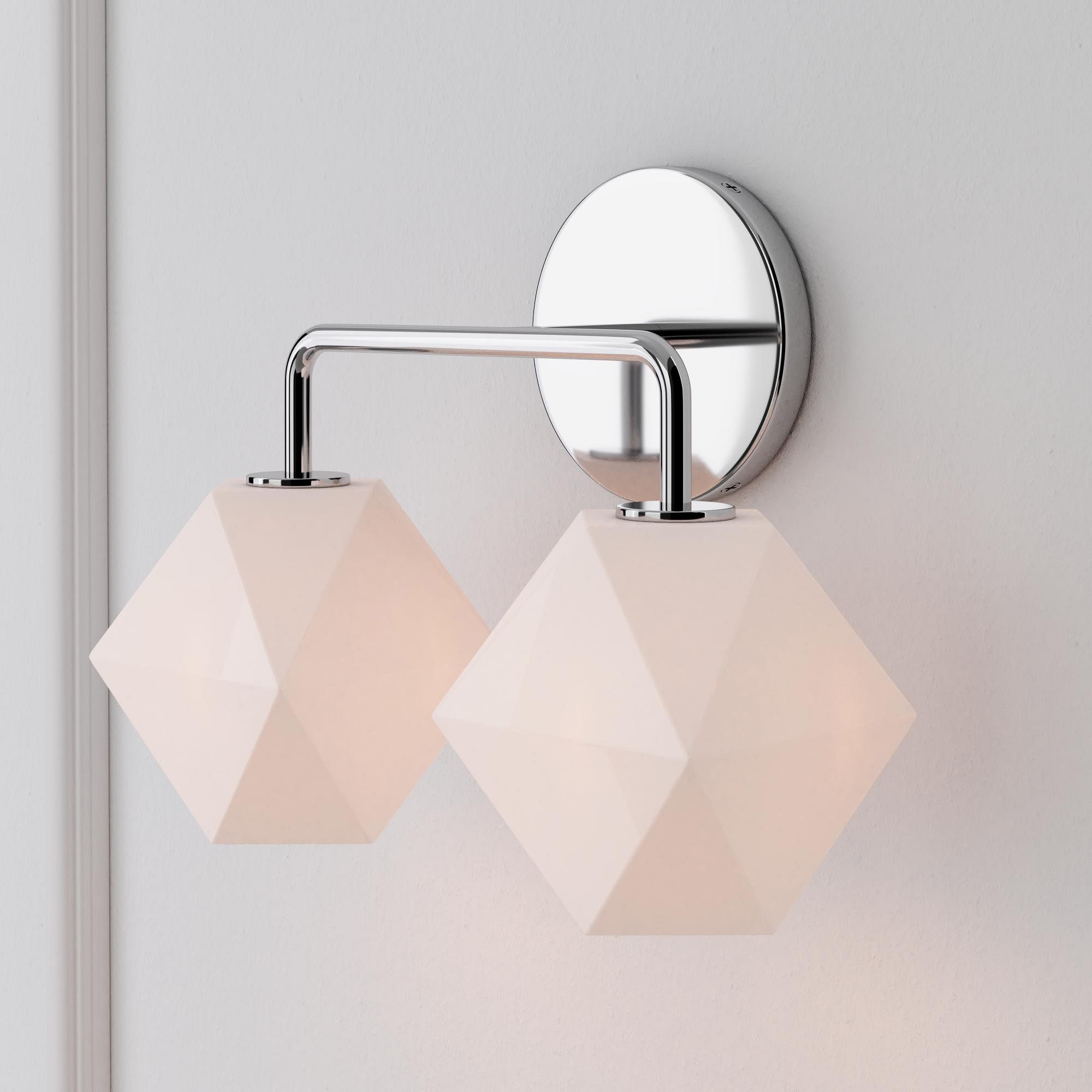 Sculptural -Light Faceted Sconce | West Elm