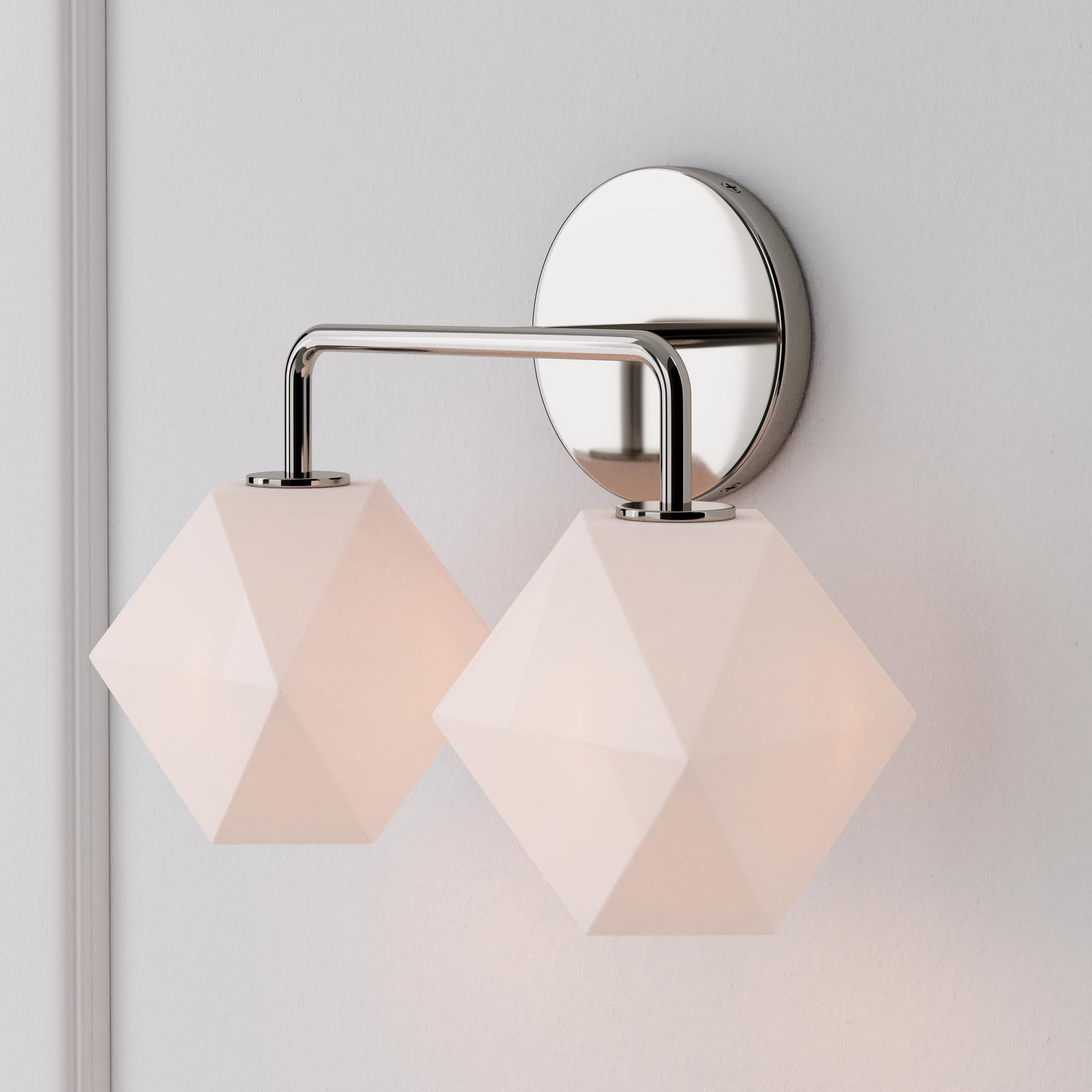 Sculptural -Light Faceted Sconce | West Elm