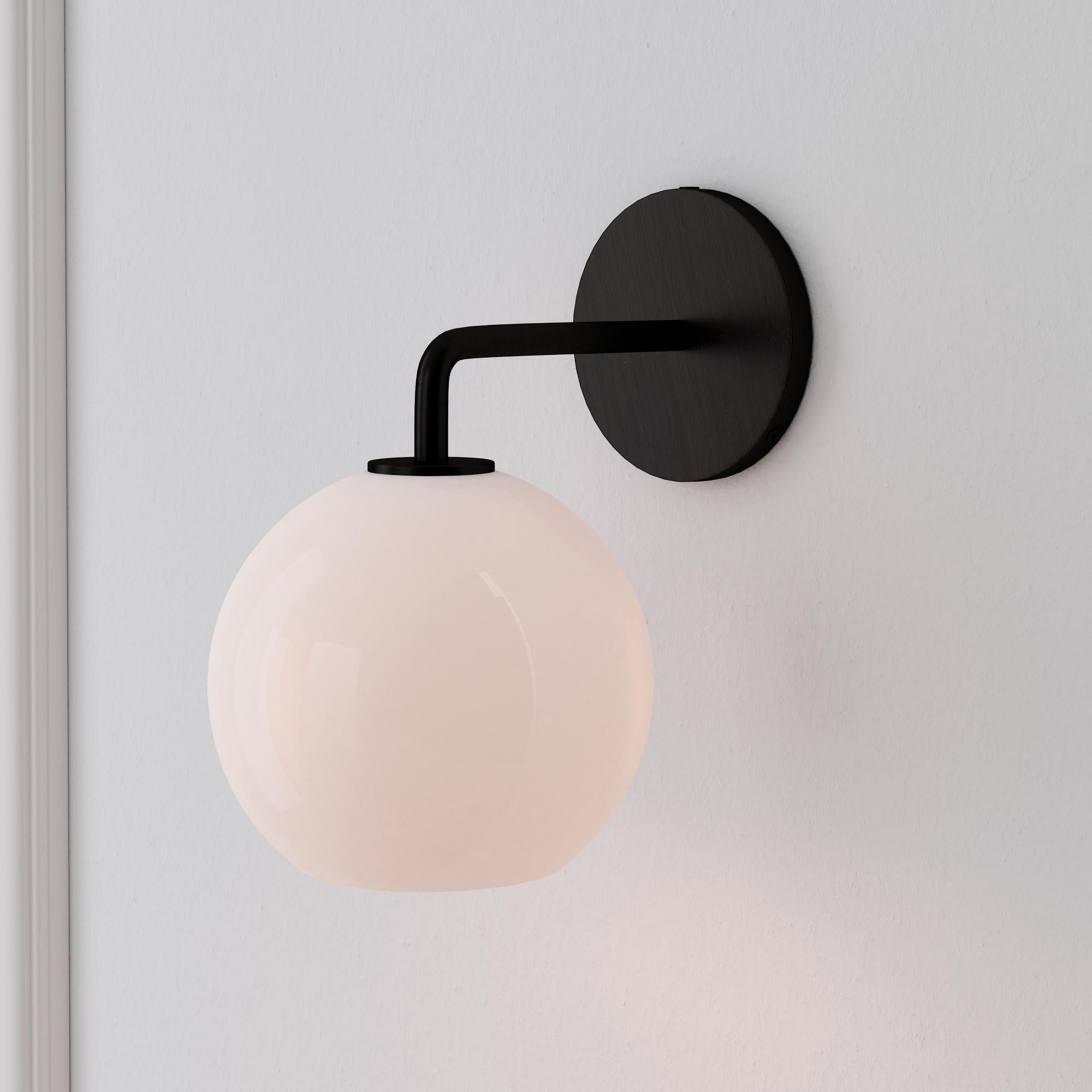 Sculptural Glass Globe Wall Sconce - Small (Ombre) | West Elm