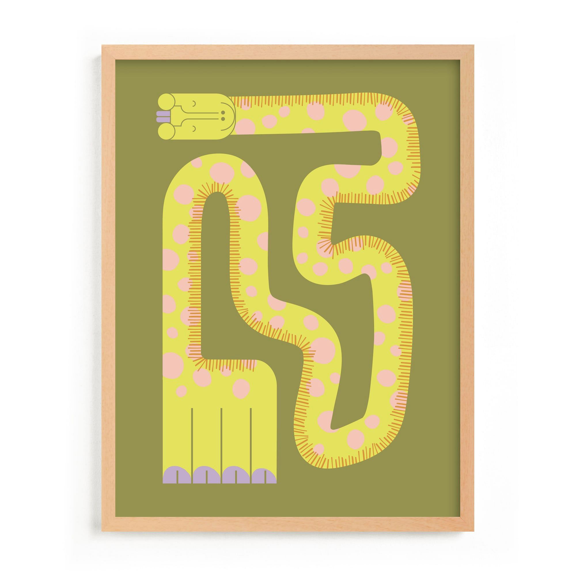 Twisty Giraffe Framed Wall Art by Minted for West Elm |