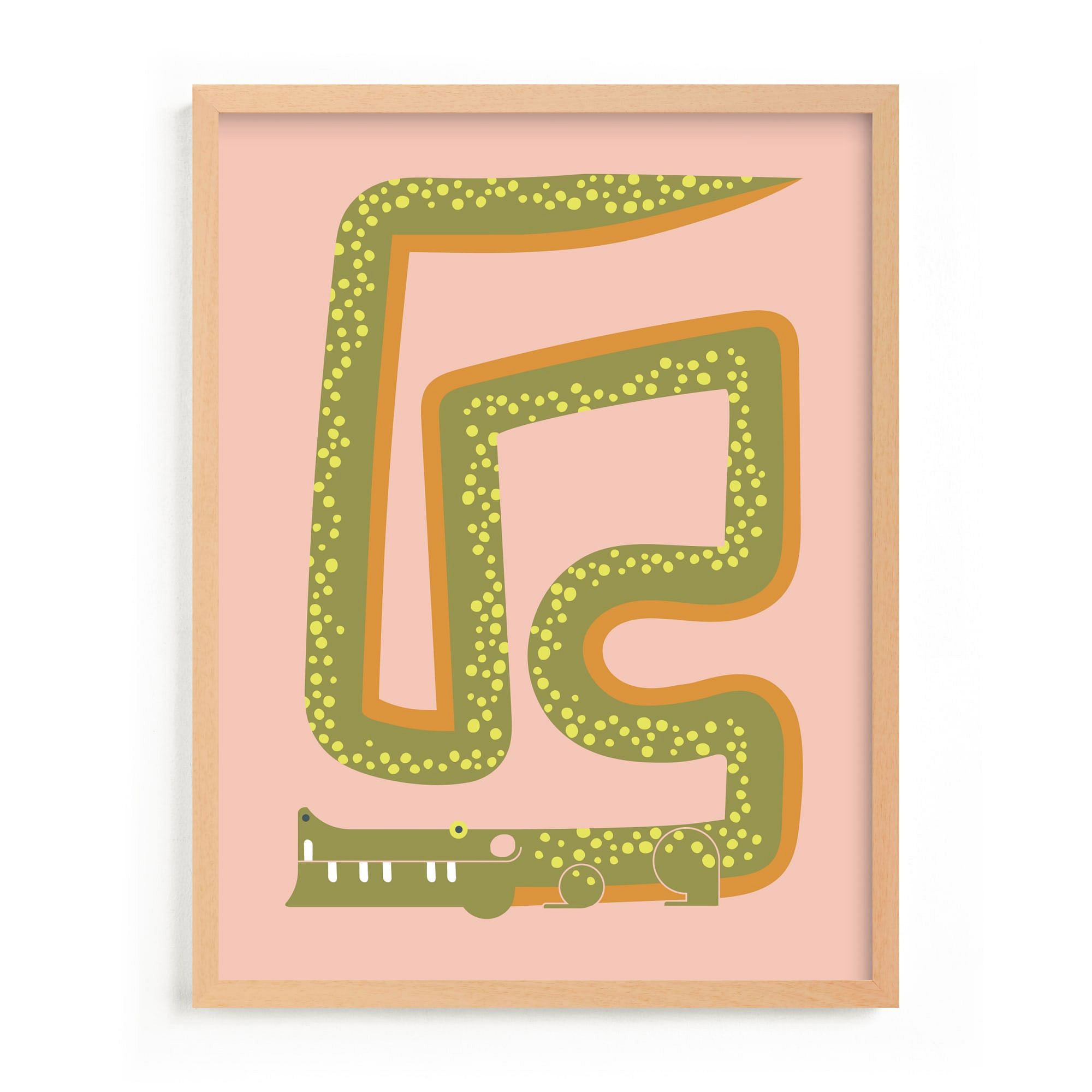 Twisty Alligator Framed Wall Art by Minted for West Elm |