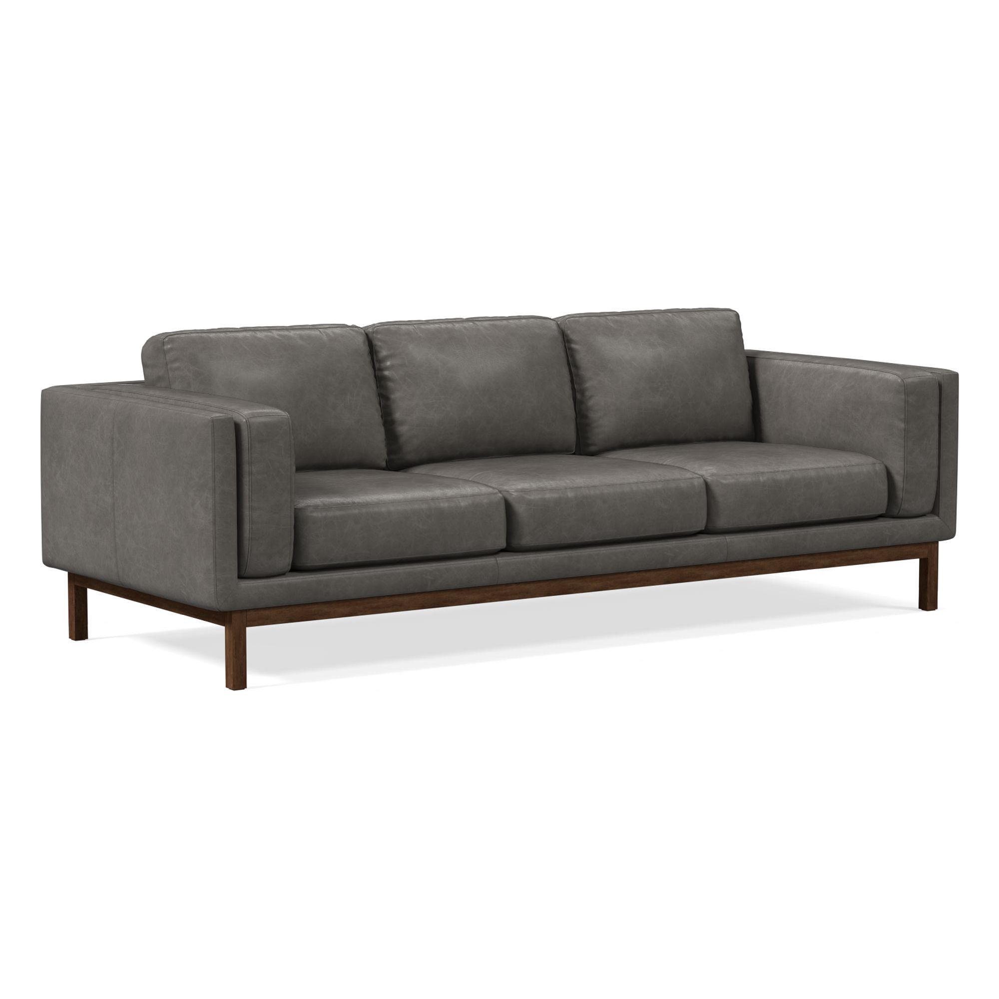 Dekalb Leather Sofa (68"–96") | West Elm