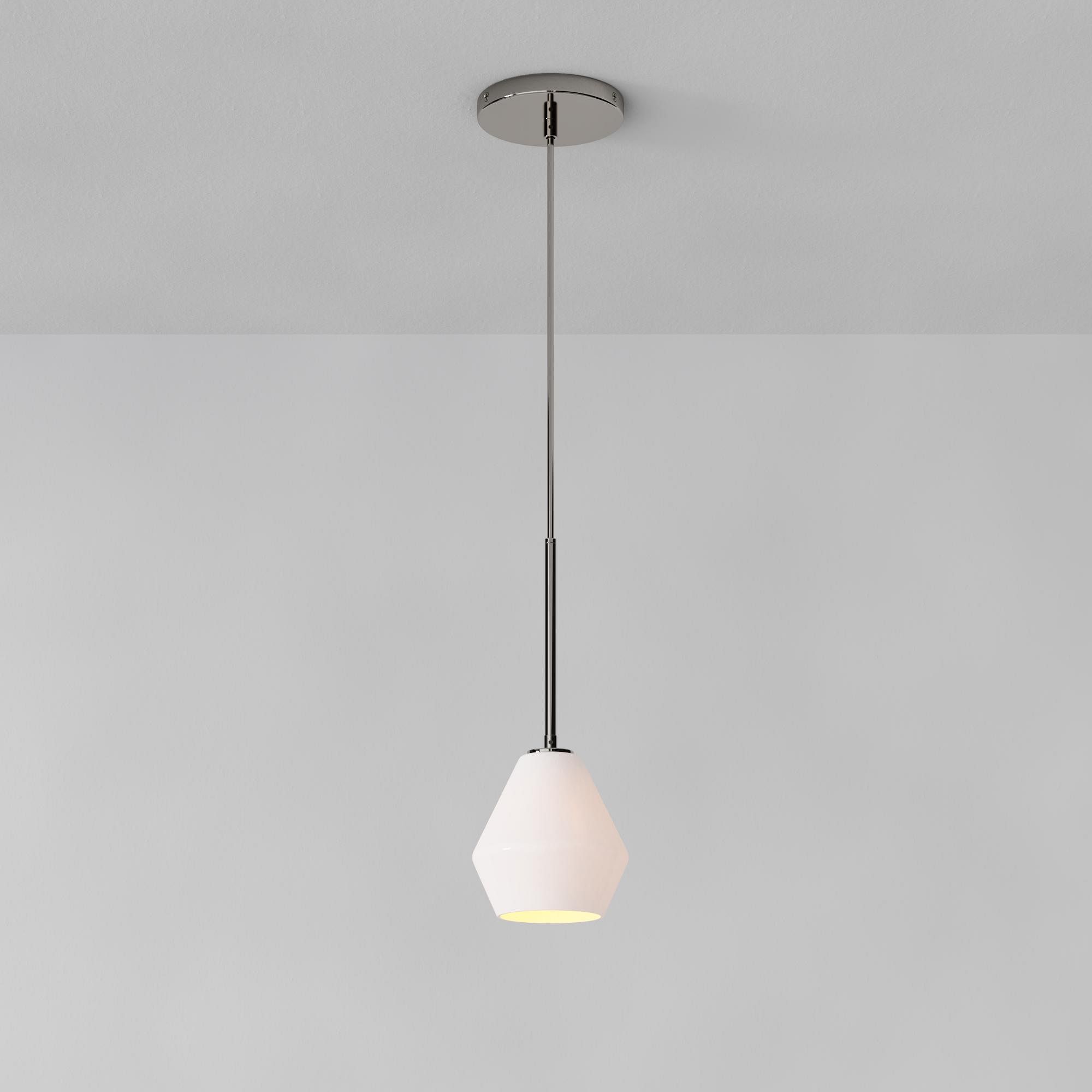 Sculptural Glass Geo Pendant Light - Large (Clear) | West Elm