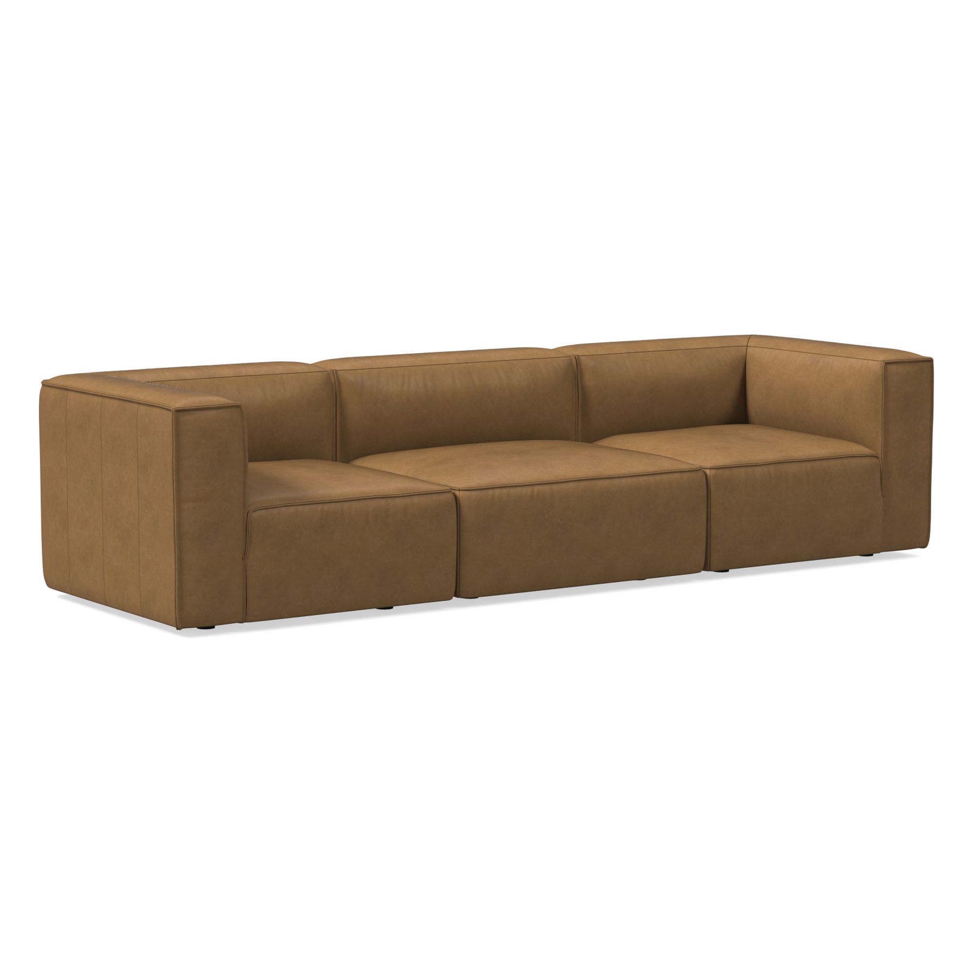 Remi Leather Modular Sofa (72"–108") | West Elm