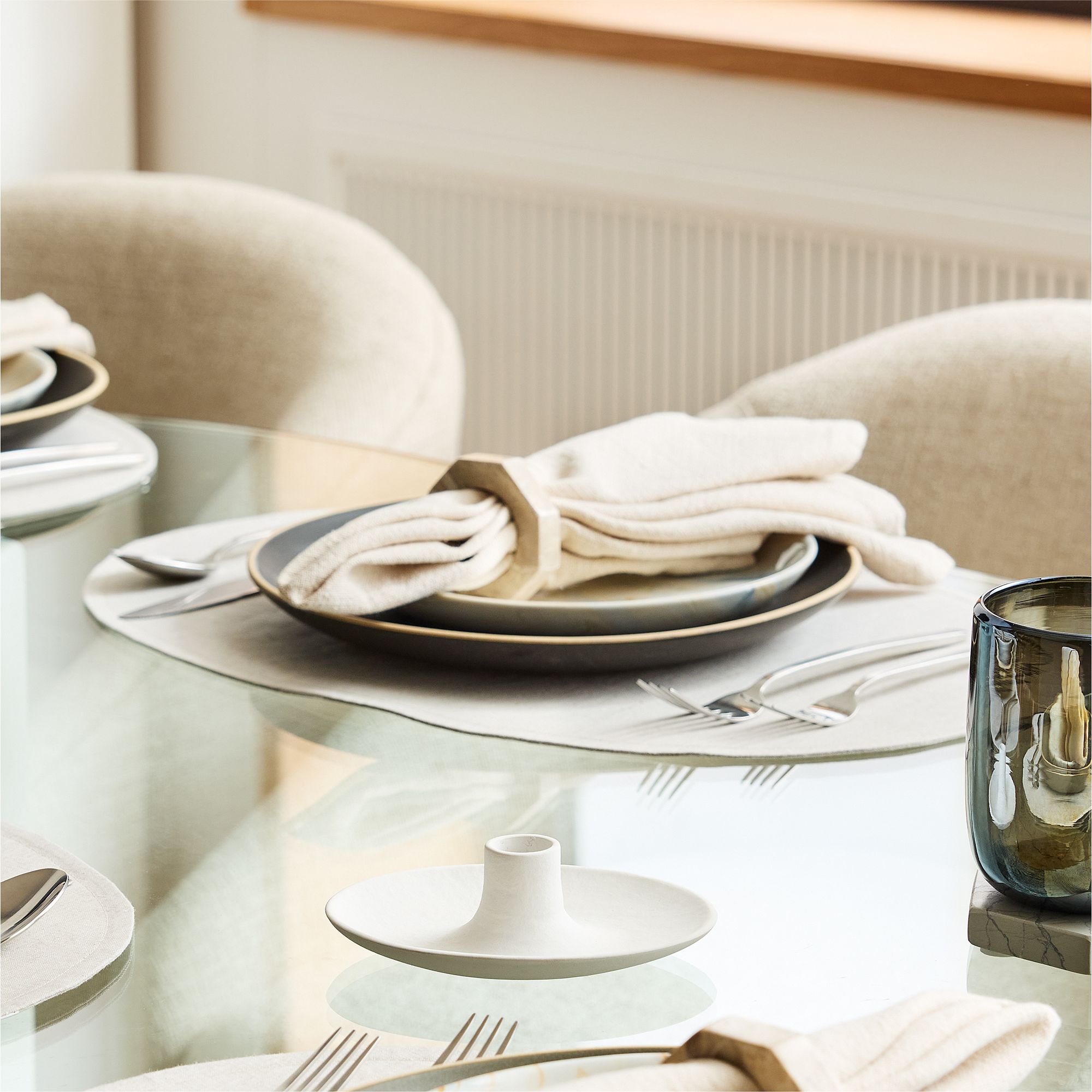 Dora Ceramic Candleholders | West Elm