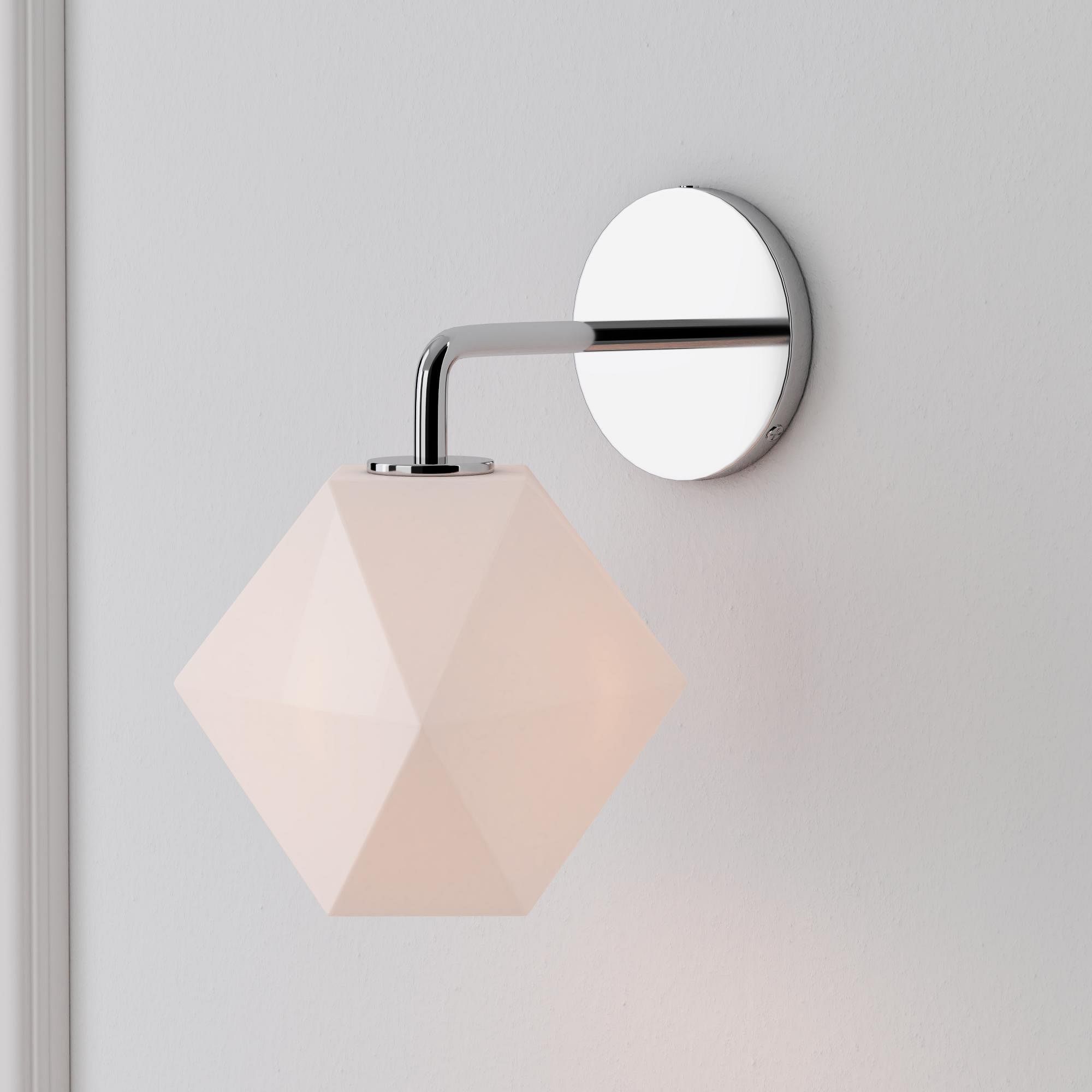 Sculptural Glass Faceted Wall Sconce - Small | West Elm