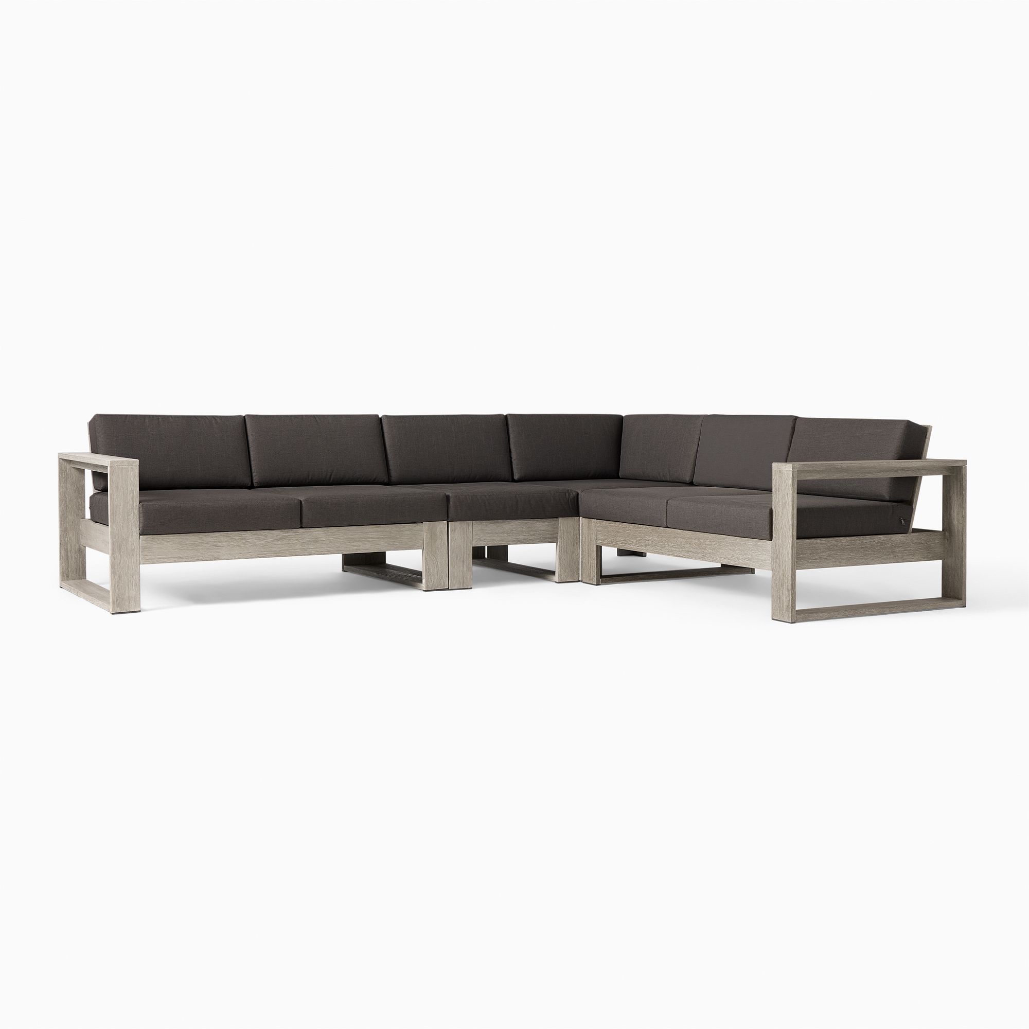 Portside Outdoor 4-Piece L-Shaped Sectional (125") | West Elm