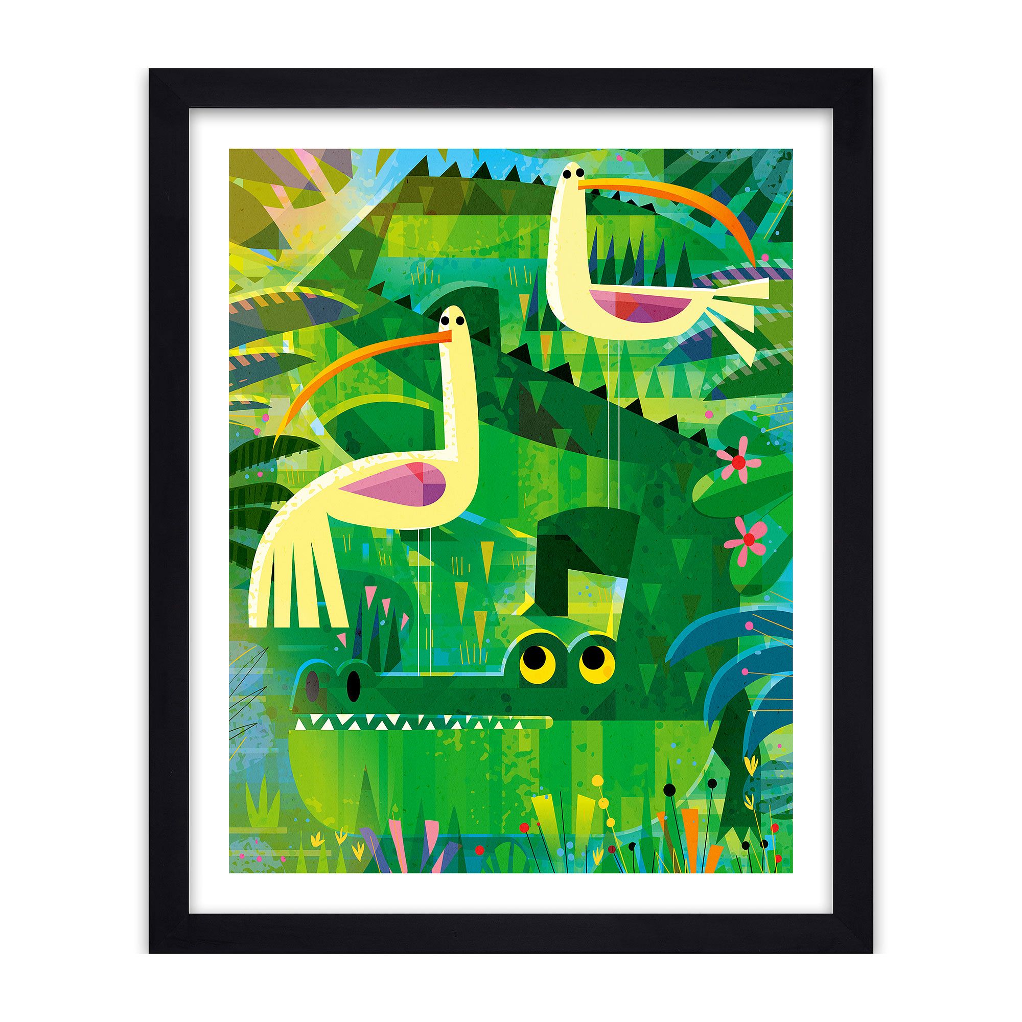 WerkShoppe Birds on Croc Framed Wall Art | West Elm