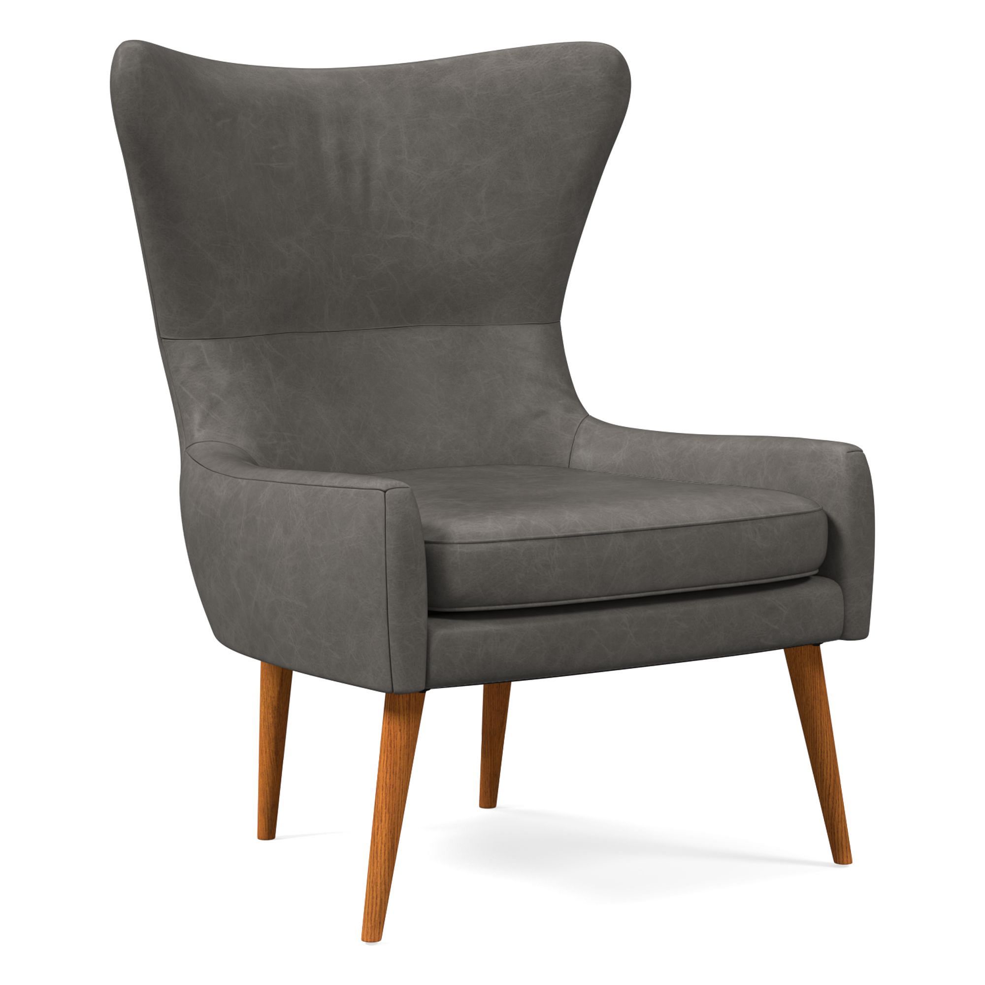 Erik Leather Wing Chair | West Elm