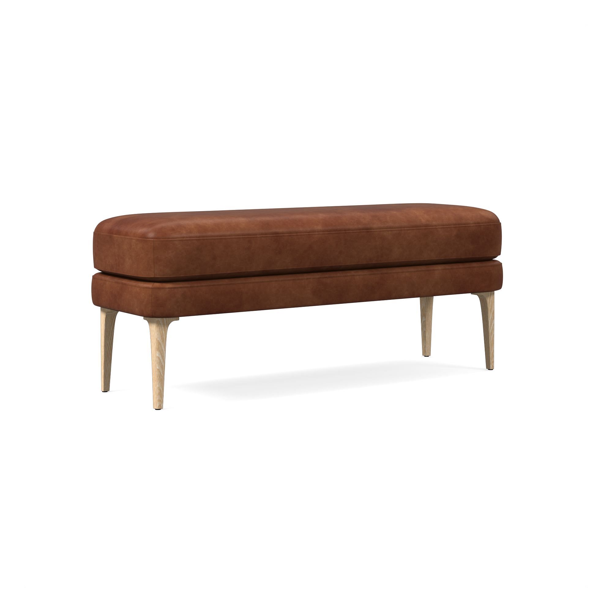 Auburn Leather Bench | West Elm