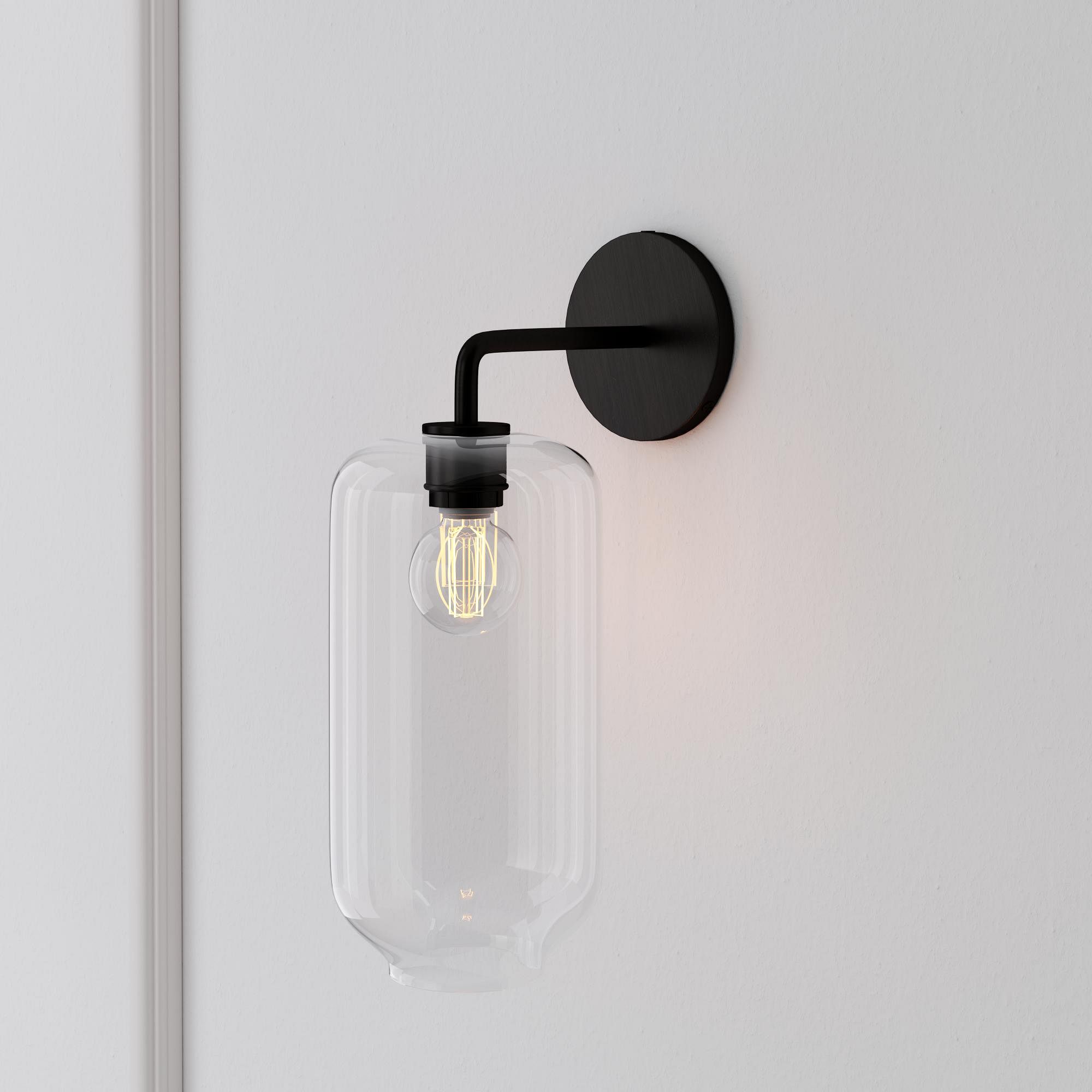 Sculptural Glass Pebble Wall Sconce - Medium | West Elm