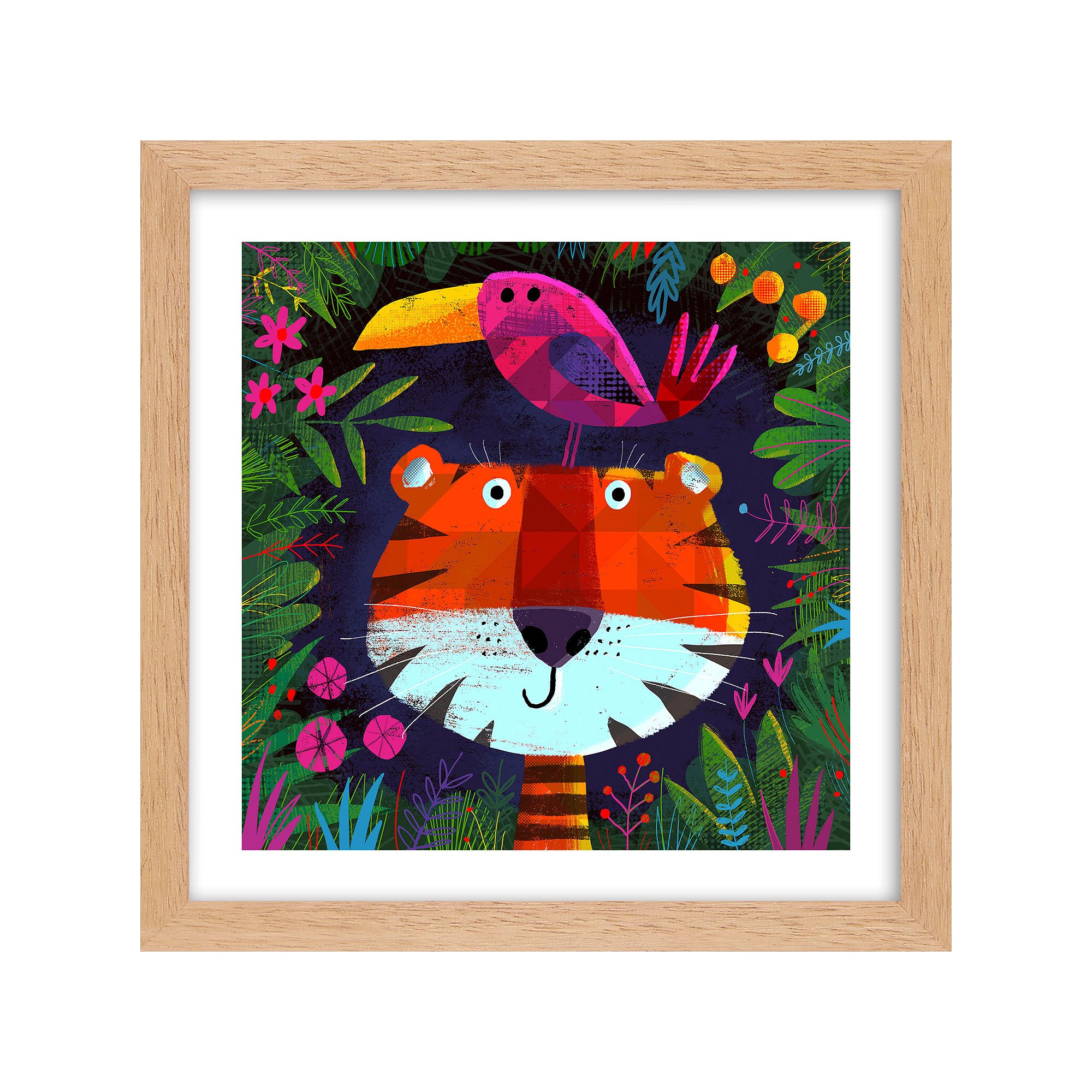 WerkShoppe Tiger & Friend Framed Wall Art | West Elm