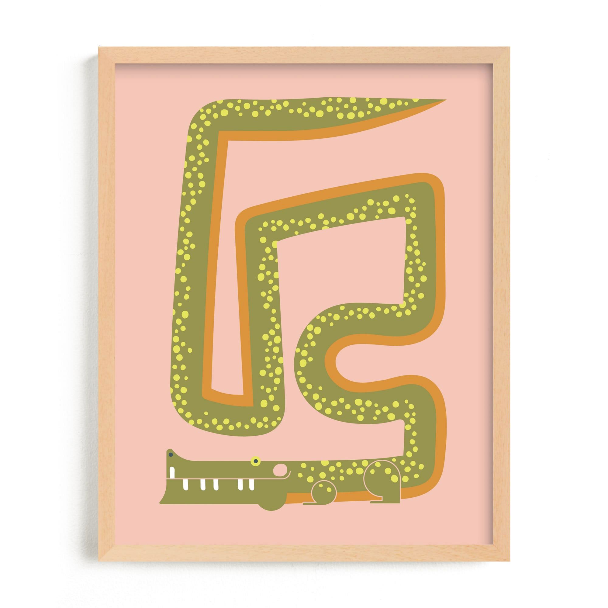 Twisty Alligator Framed Wall Art by Minted for West Elm |